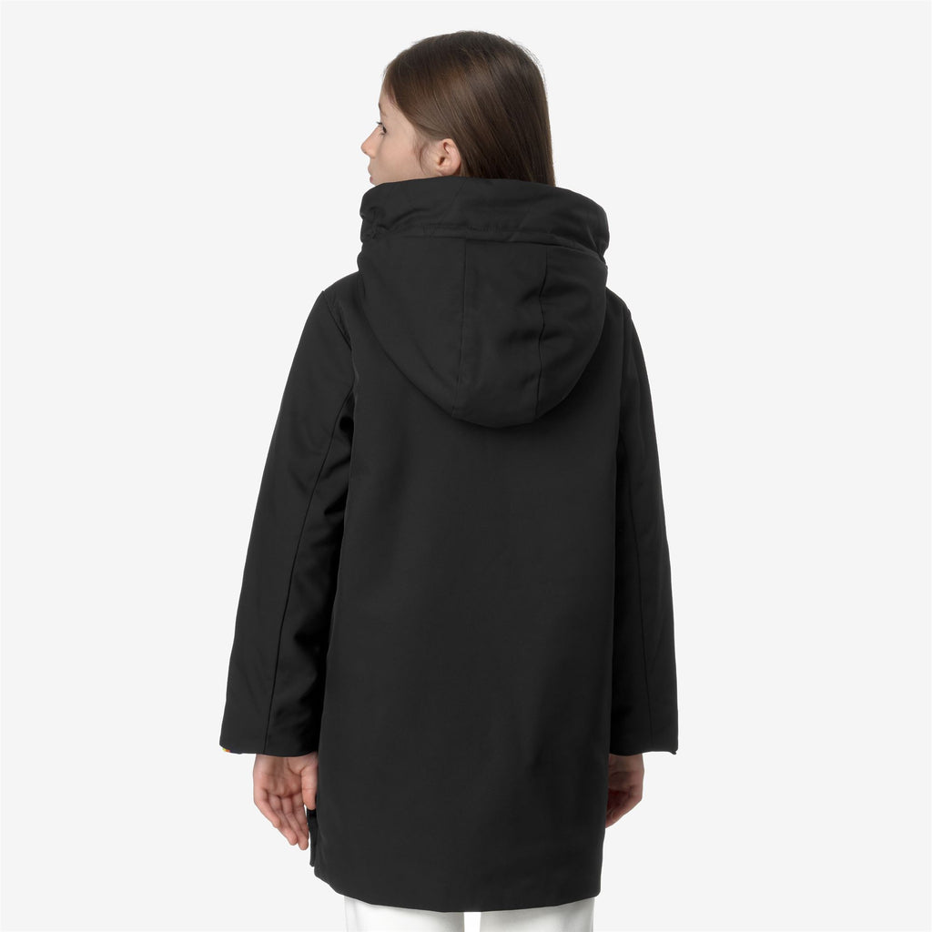 Jackets_GIRL_P. OLLY TWILL FUR_3/4 Length_BLACK PURE-NATURAL - Commercial 6