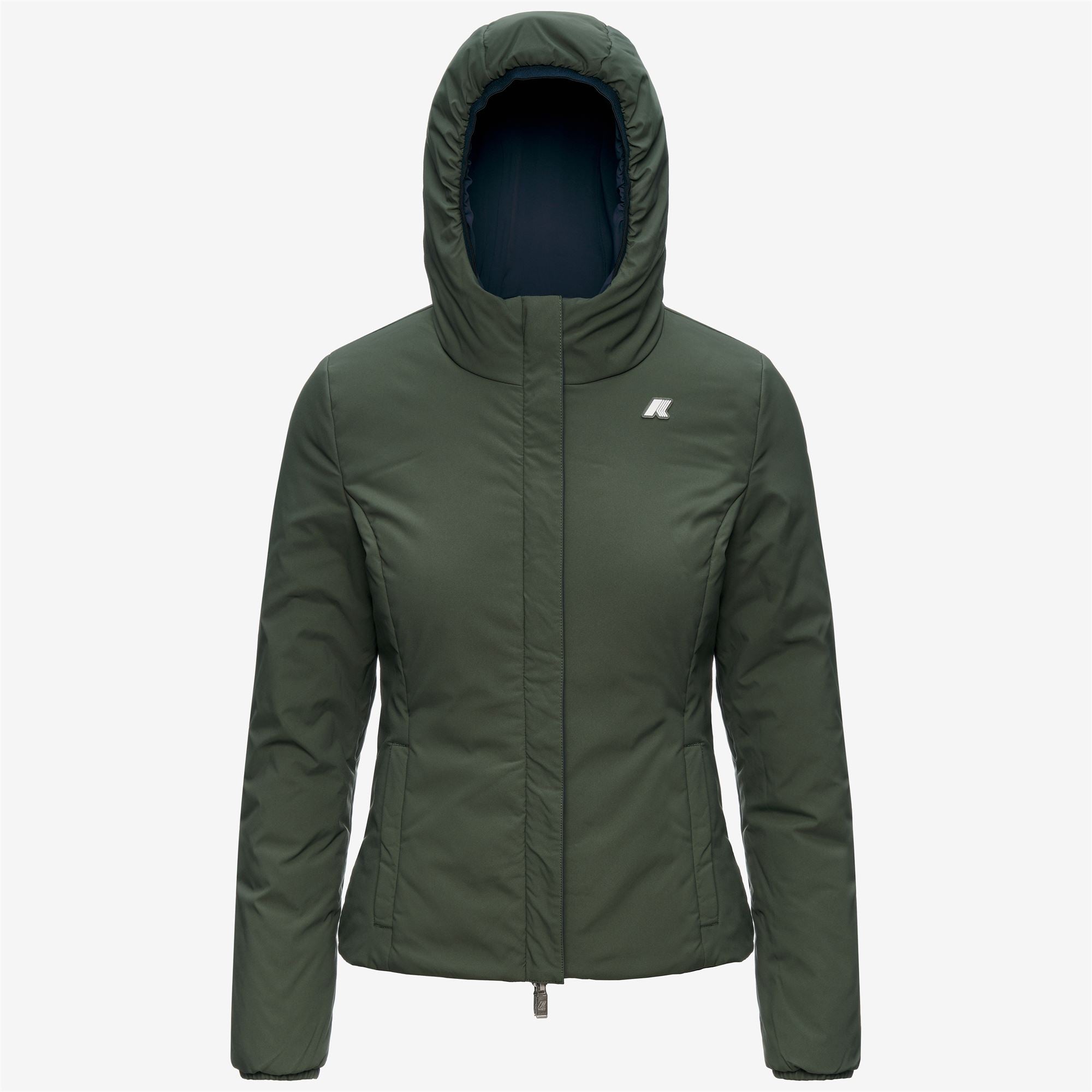 Jackets_Woman_LILY ST WARM DOUBLE_Short_Blue Depth - GREEN BLACKISH - Commercial 2
