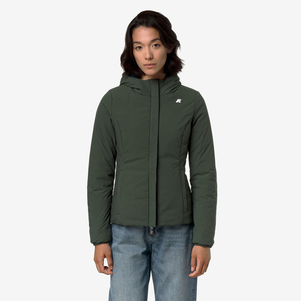 Jackets_Woman_LILY ST WARM DOUBLE_Short_Blue Depth - GREEN BLACKISH - Commercial 3