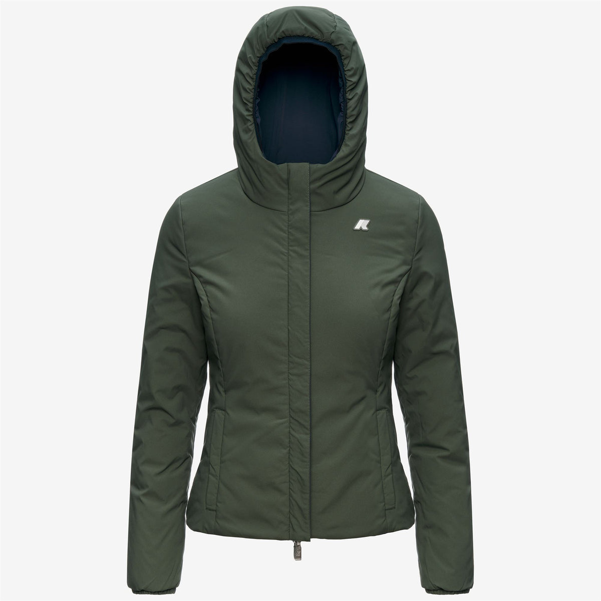 Jackets_Woman_LILY ST WARM DOUBLE_Short_Blue Depth - GREEN BLACKISH - Commercial 2