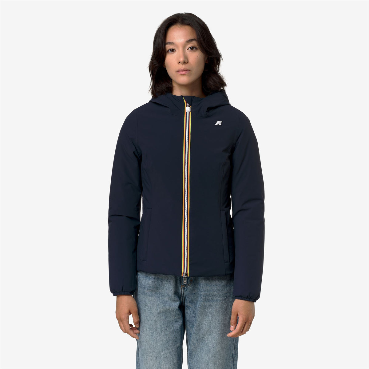 Jackets_Woman_LILY ST WARM DOUBLE_Short_Blue Depth - GREEN BLACKISH - Commercial 4