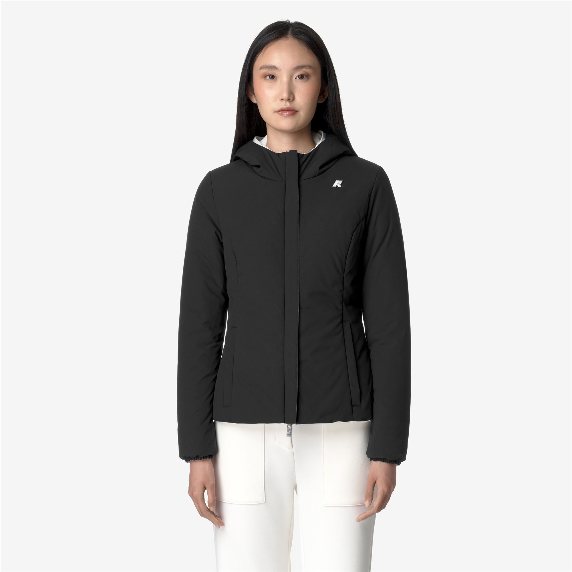 Jackets_WOMAN_LILY ST WARM DOUBLE_Short_White Gardenia - Black Pure - Commercial 7