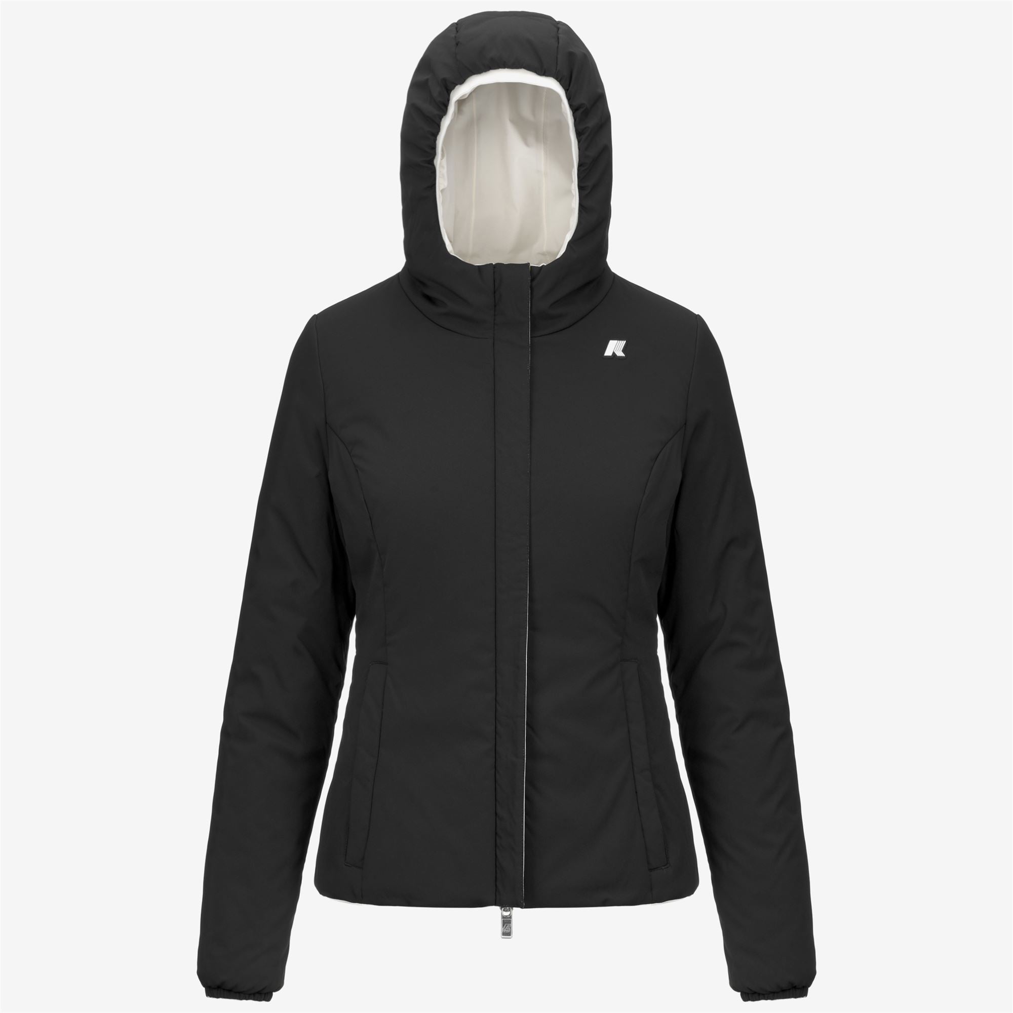 Jackets_WOMAN_LILY ST WARM DOUBLE_Short_White Gardenia - Black Pure - Commercial 2