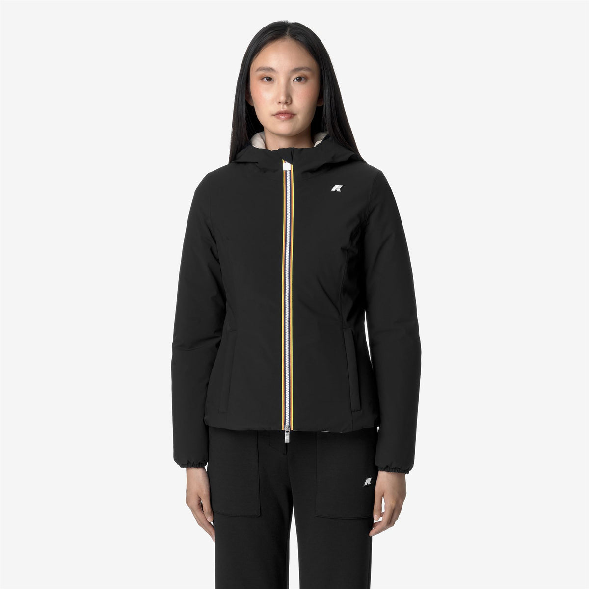 Jackets_WOMAN_LILY ST WARM DOUBLE_Short_Black P-Beige G - Commercial 3