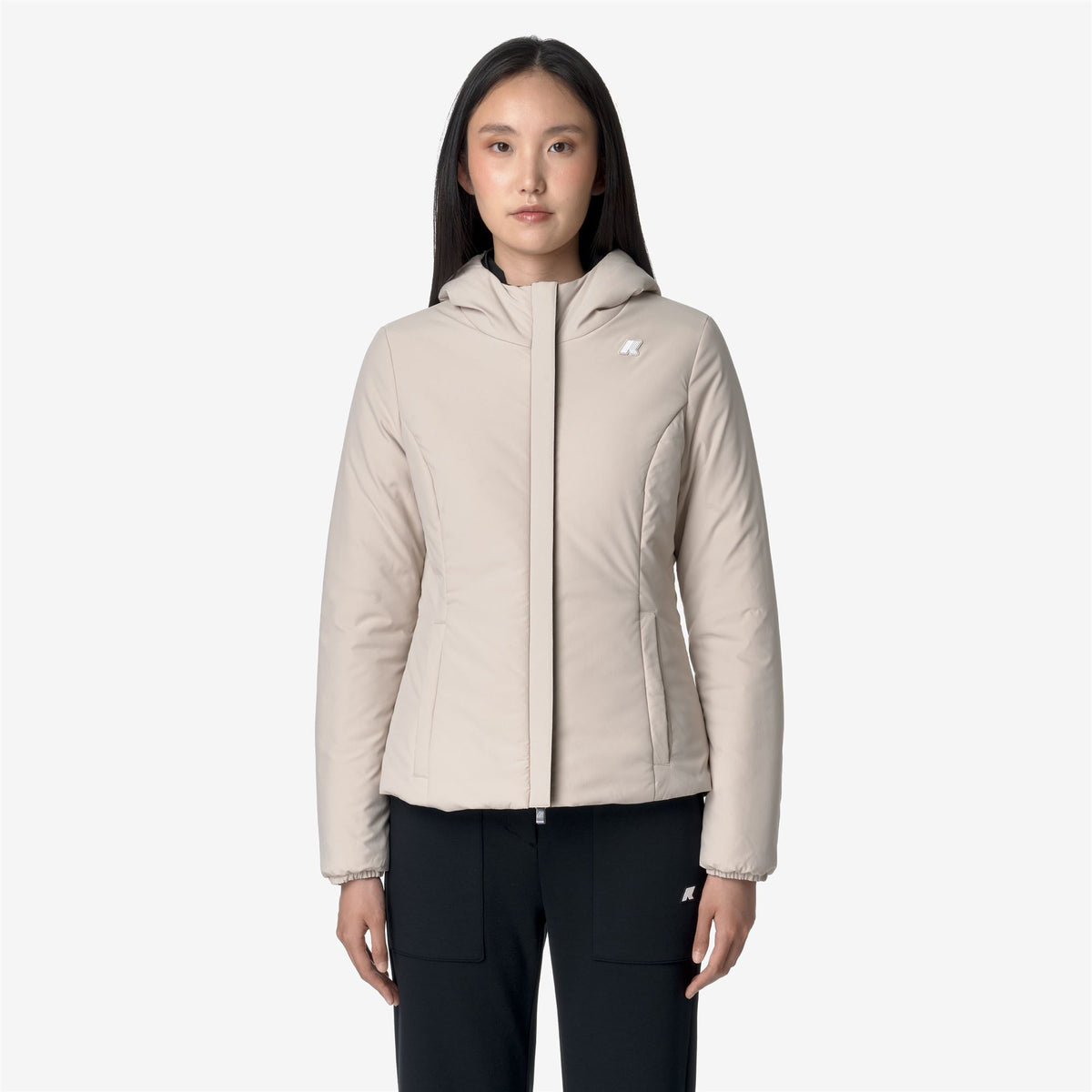 Jackets_WOMAN_LILY ST WARM DOUBLE_Short_Black P-Beige G - Commercial 7