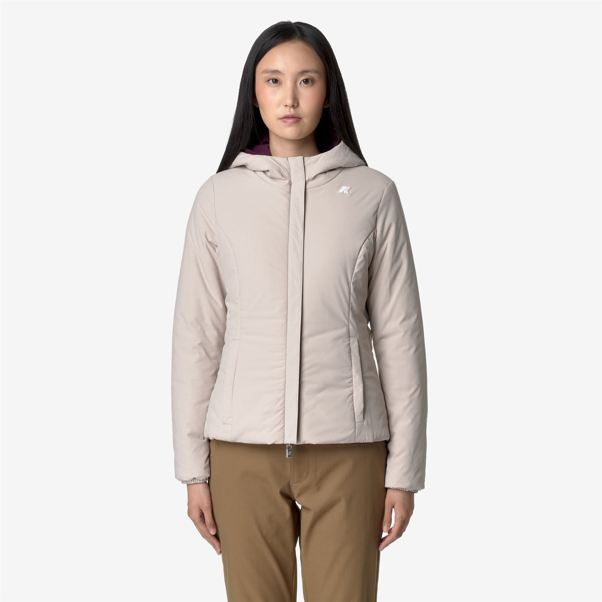 Jackets_WOMAN_LILY ST WARM DOUBLE_Short_Violet Dk-Beige G - Commercial 7
