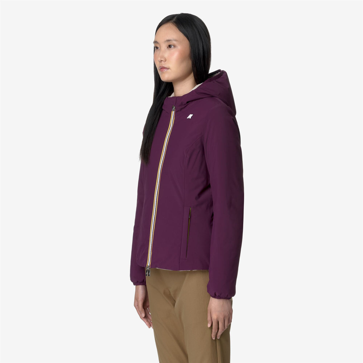 Jackets_WOMAN_LILY ST WARM DOUBLE_Short_Violet Dk-Beige G - Commercial 5
