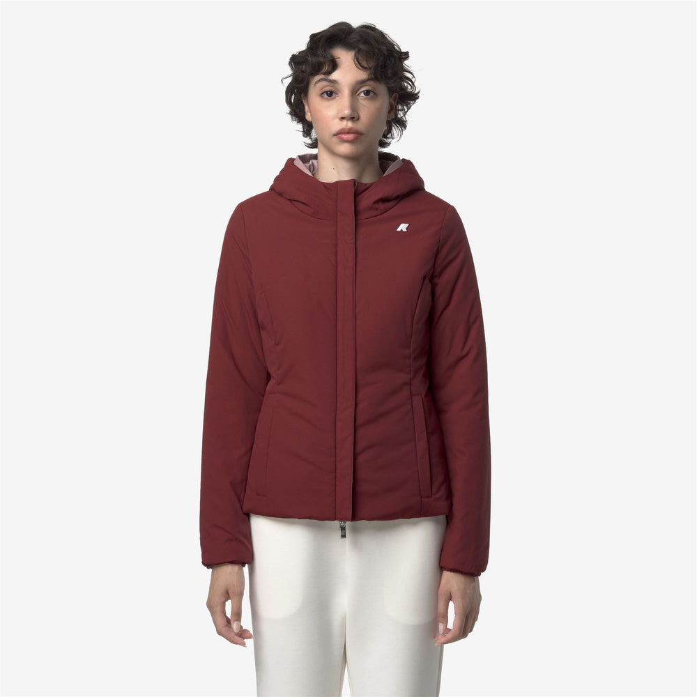 Rose brown Women's Reversible Short Jacket with Insulation 02
