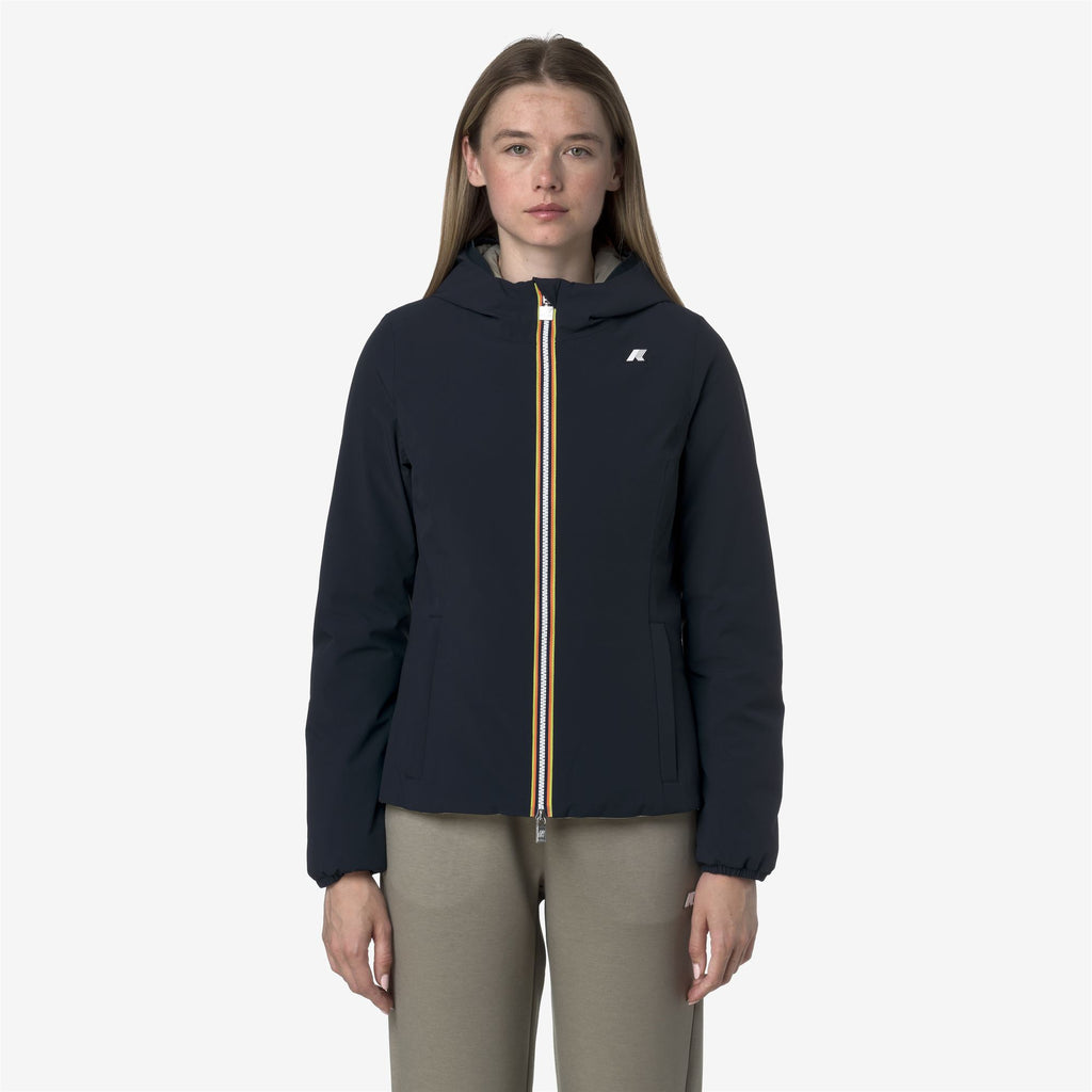 Jackets_WOMAN_LILY ST WARM DOUBLE_Short_Blue Depth - Green Oak - Commercial 4
