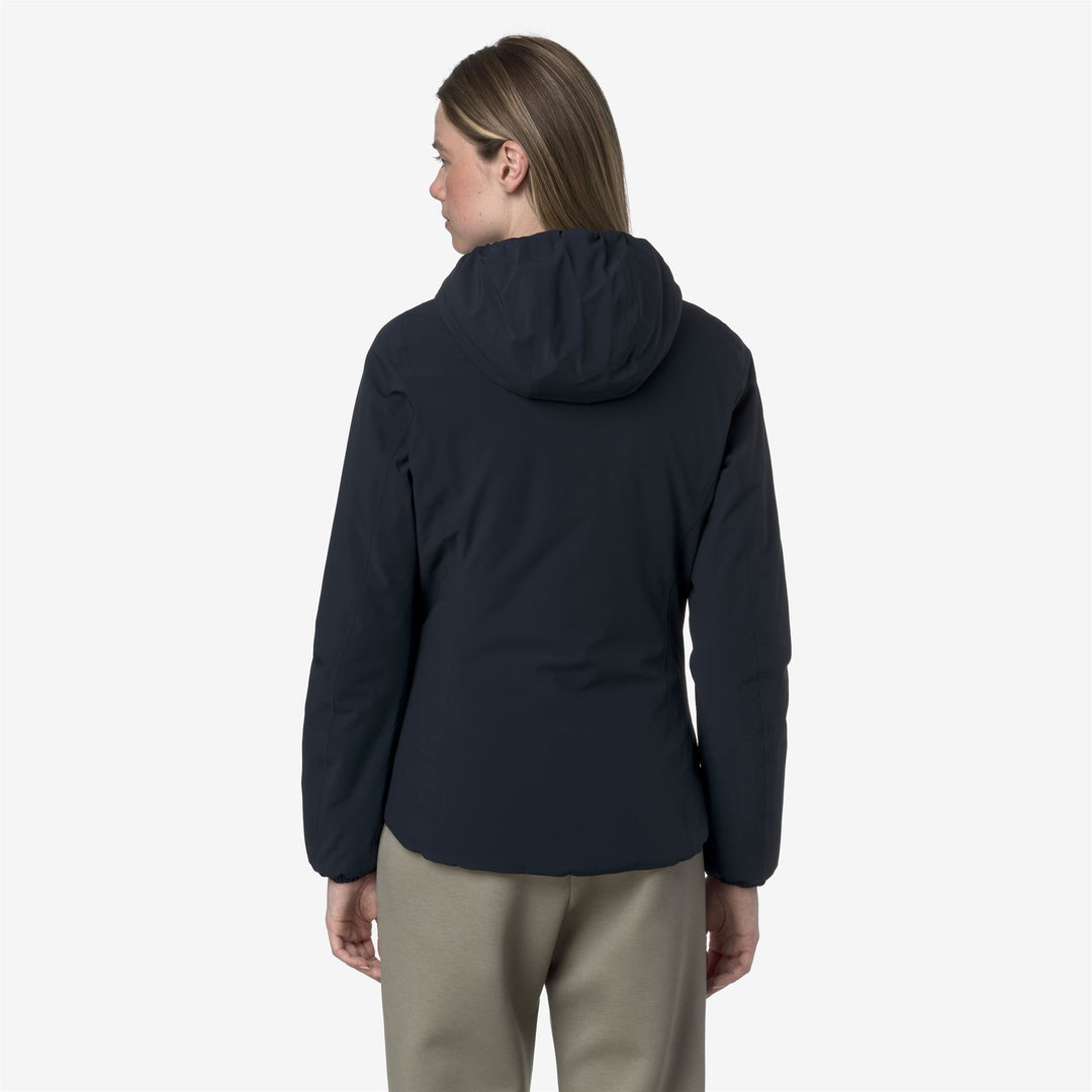 Chaqueta corta impermeable reversible para mujer en color azul verdoso main