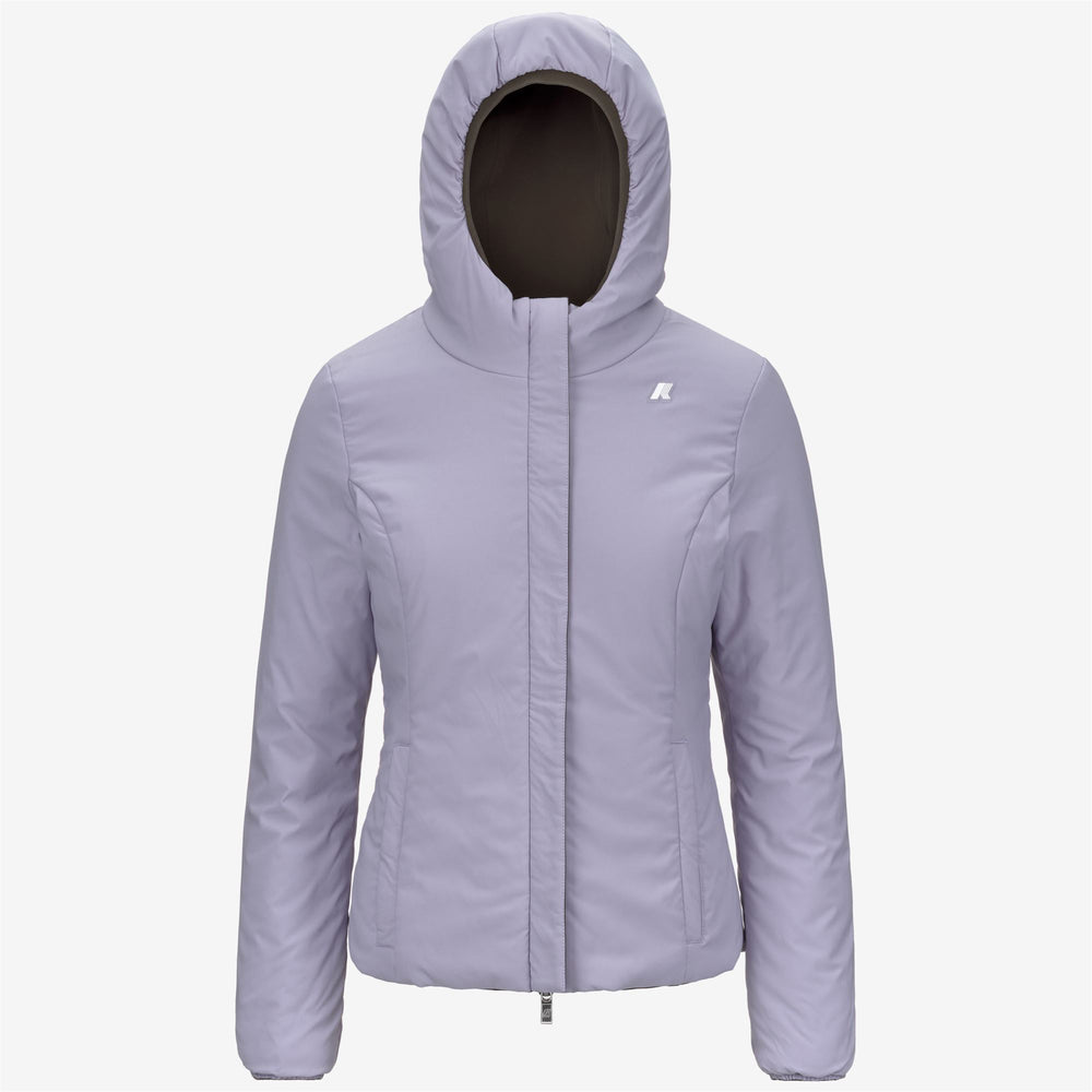 Chaqueta corta aislante reversible para mujer color oliva negro 02