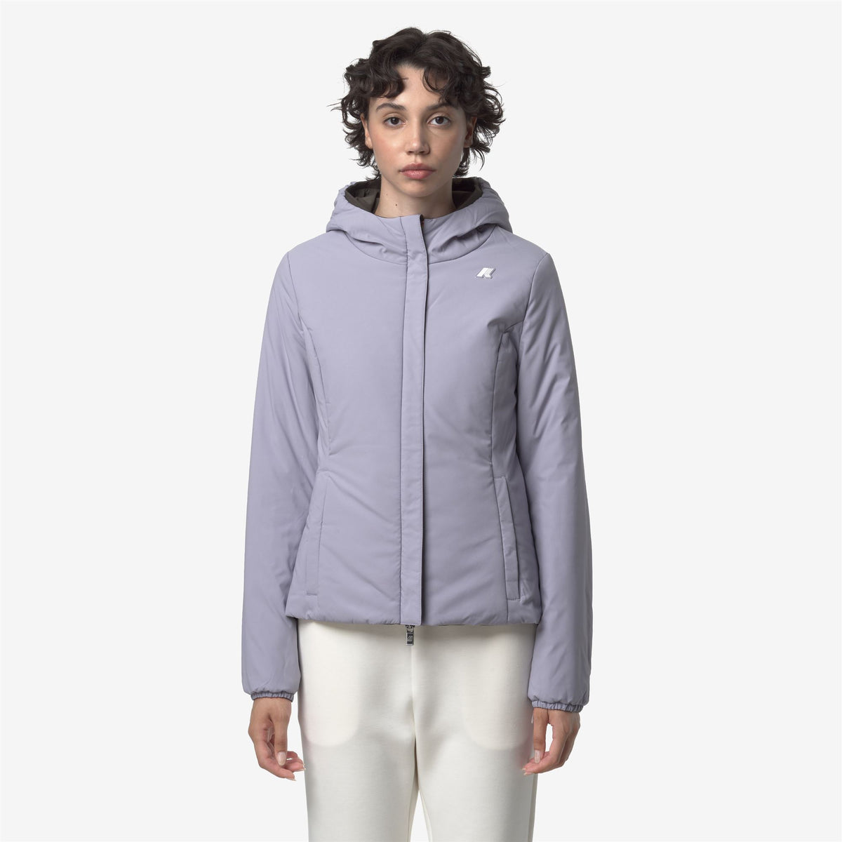 Jackets_WOMAN_LILY ST WARM DOUBLE_Short_Black Olive - Violet Lavender - Commercial 7