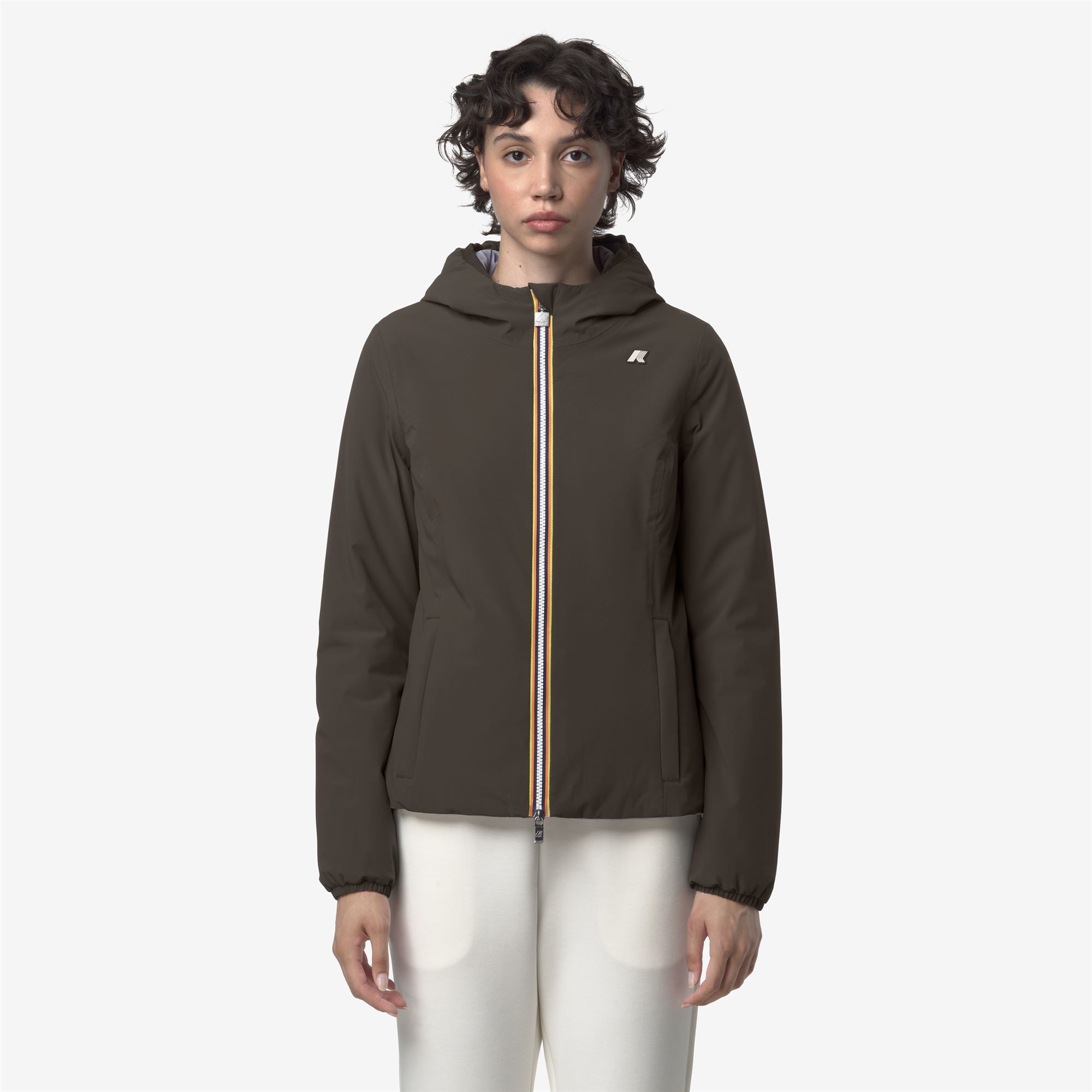 Jackets_WOMAN_LILY ST WARM DOUBLE_Short_Black Olive - Violet Lavender - Commercial 4