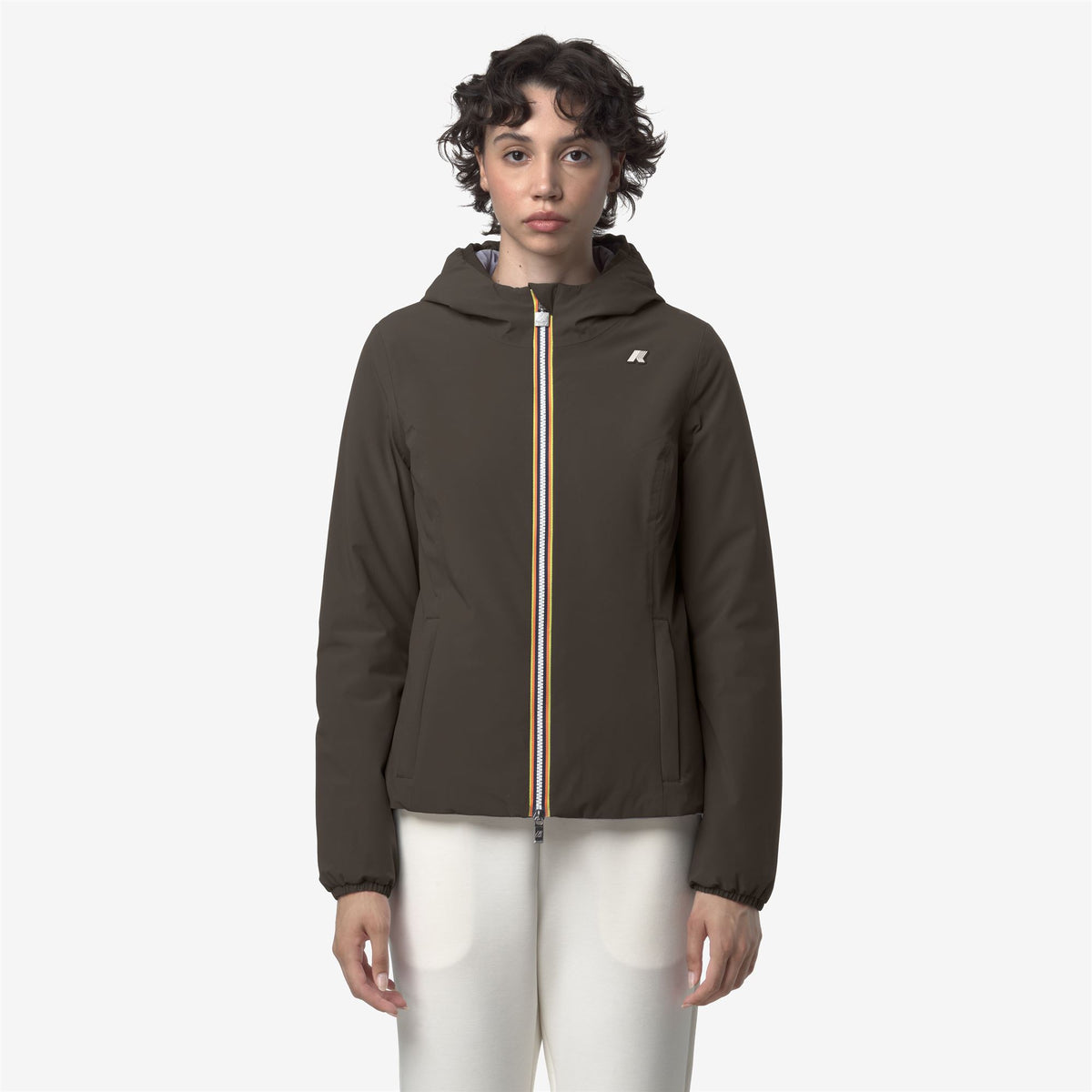 Jackets_WOMAN_LILY ST WARM DOUBLE_Short_Black Olive - Violet Lavender - Commercial 4