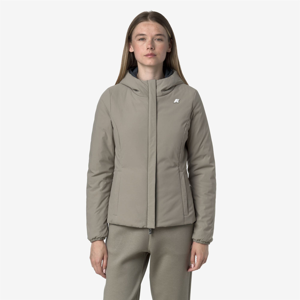 Jackets_WOMAN_LILY ST WARM DOUBLE_Short_Blue Airforce - Green Oak - Commercial 7
