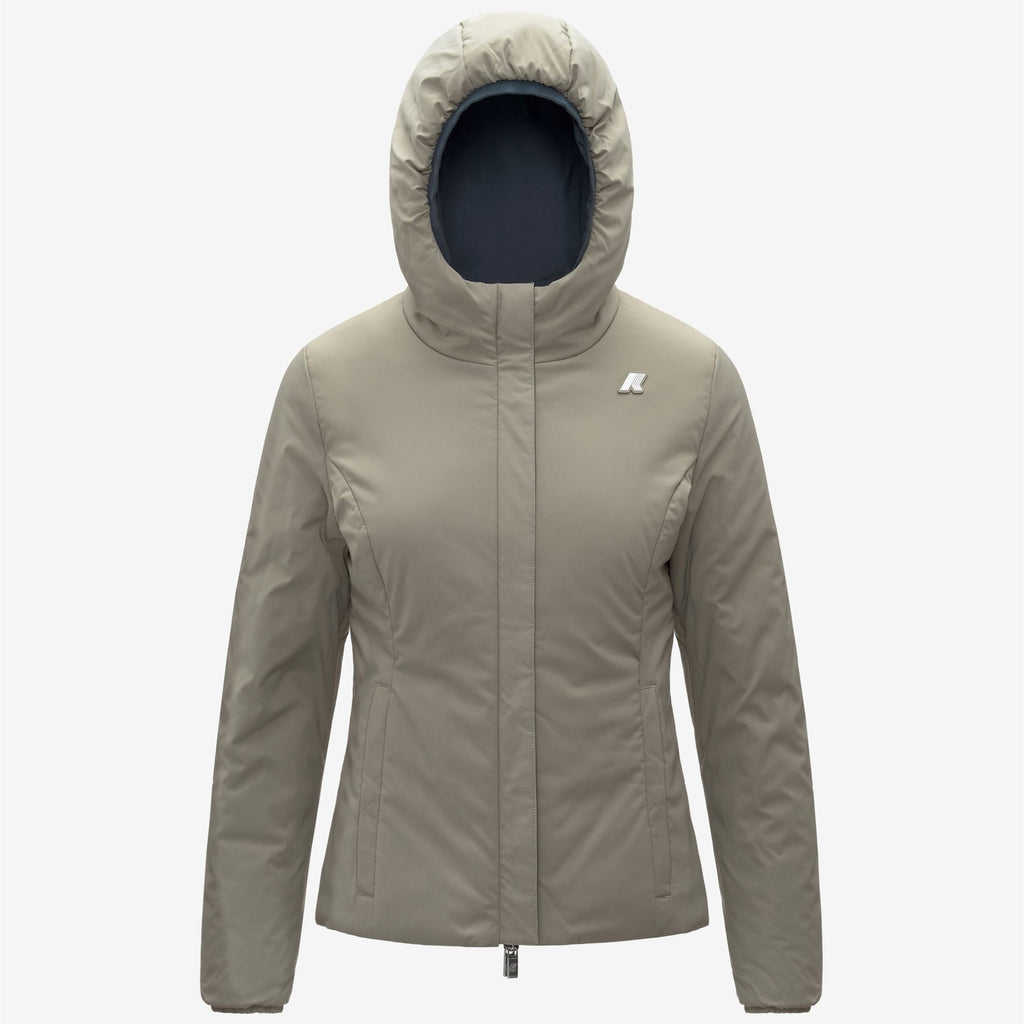 Jackets_WOMAN_LILY ST WARM DOUBLE_Short_Blue Airforce - Green Oak - Commercial 2