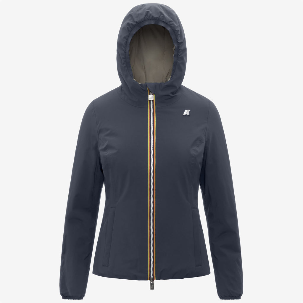 Jackets_WOMAN_LILY ST WARM DOUBLE_Short_Blue Airforce - Green Oak - Commercial 1