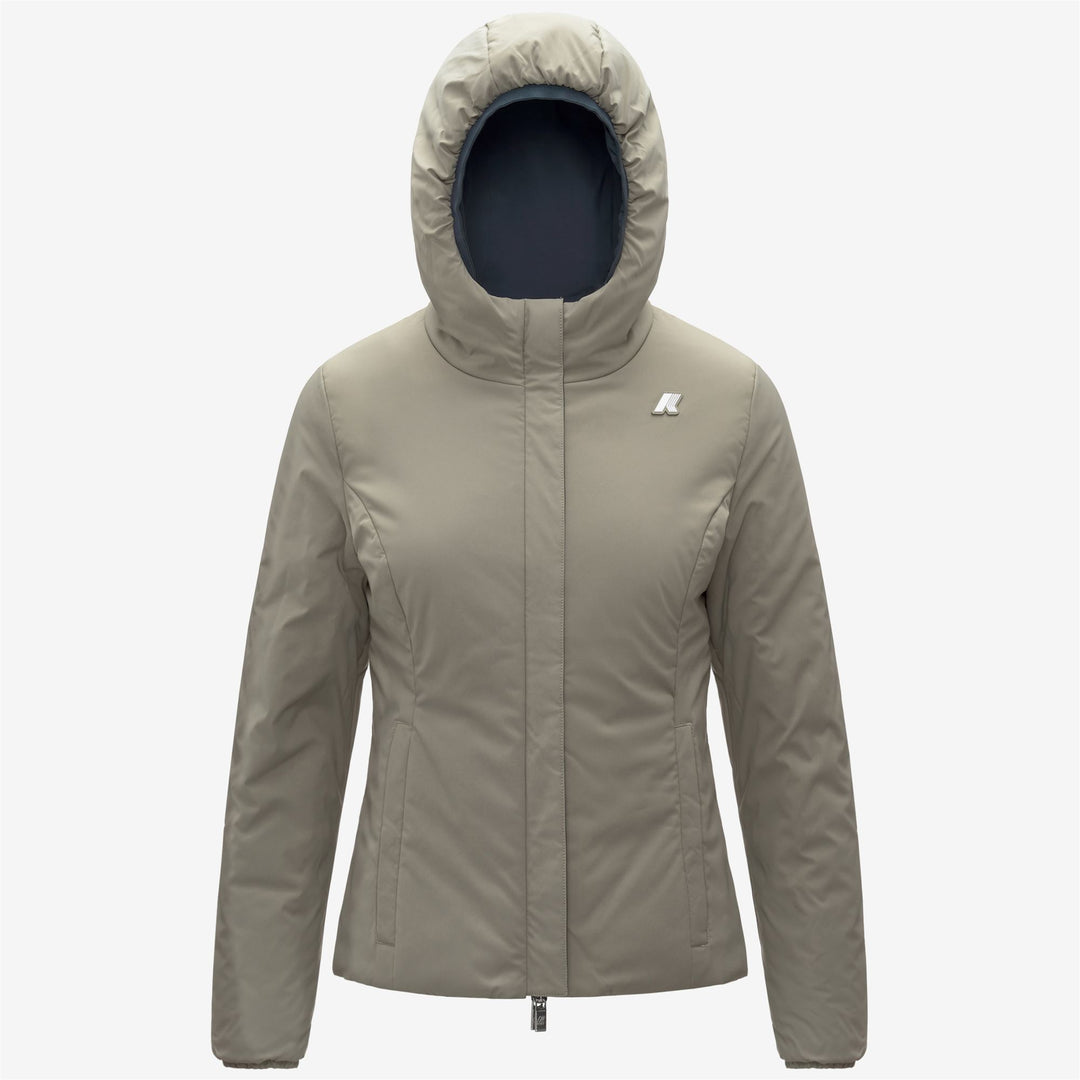 Chaqueta corta reversible azul para mujer con aislamiento sintético main