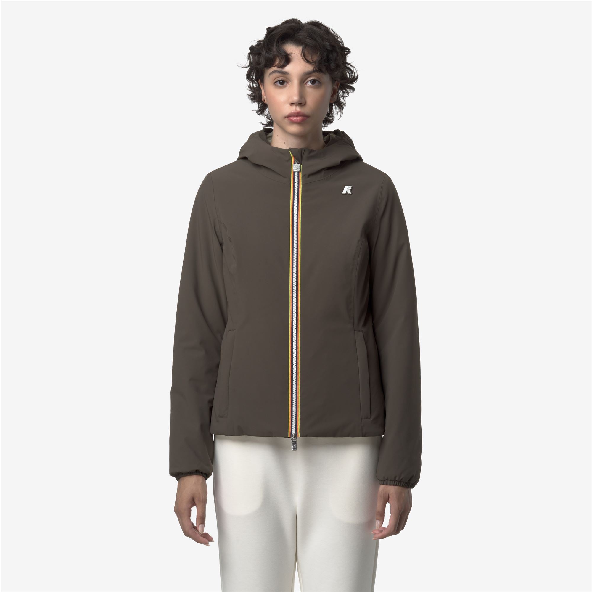 Jackets_WOMAN_LILY ST WARM DOUBLE_Short_Black Olive - Green Oak - Commercial 4