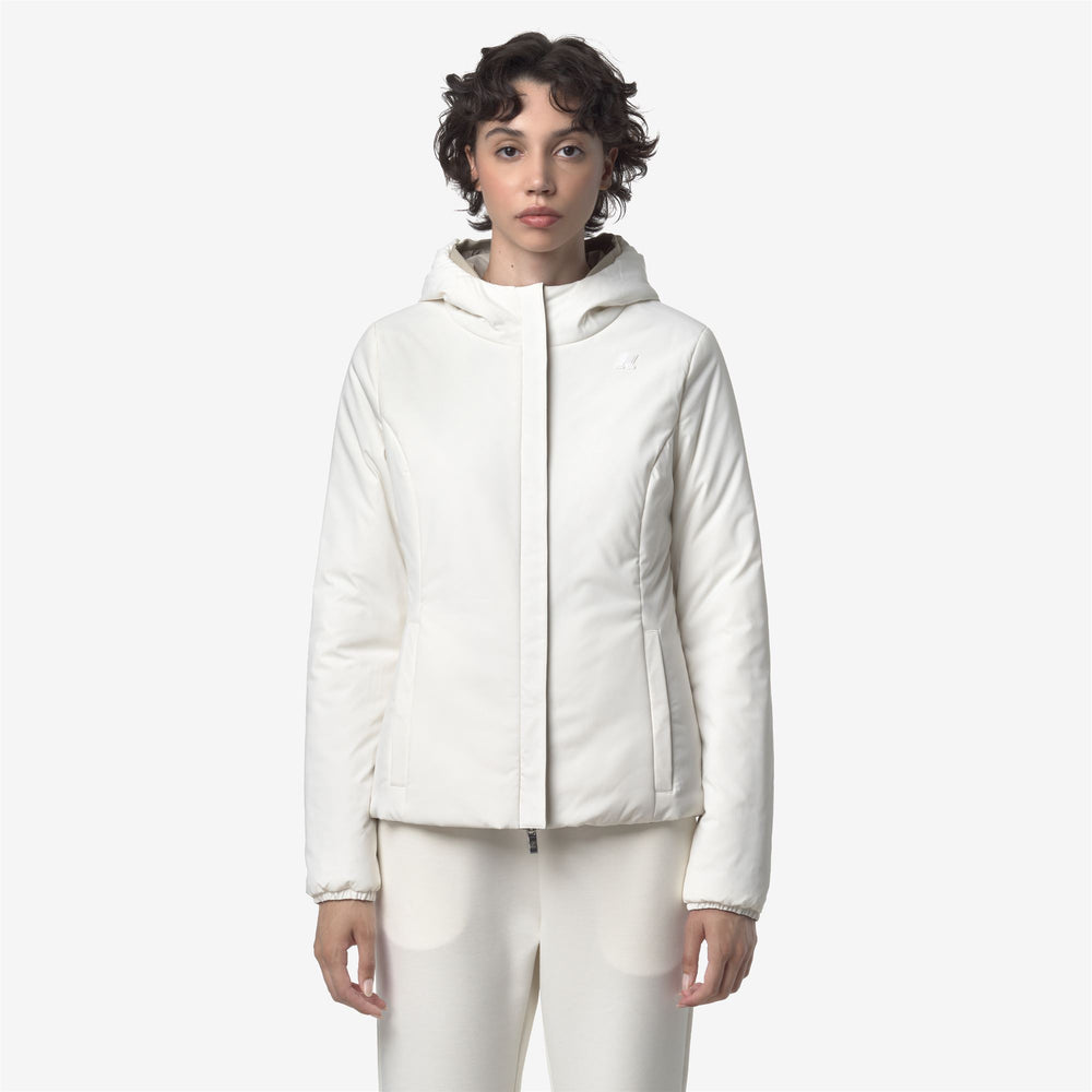 Beige Women's Reversible Waterproof Short Jacket 02