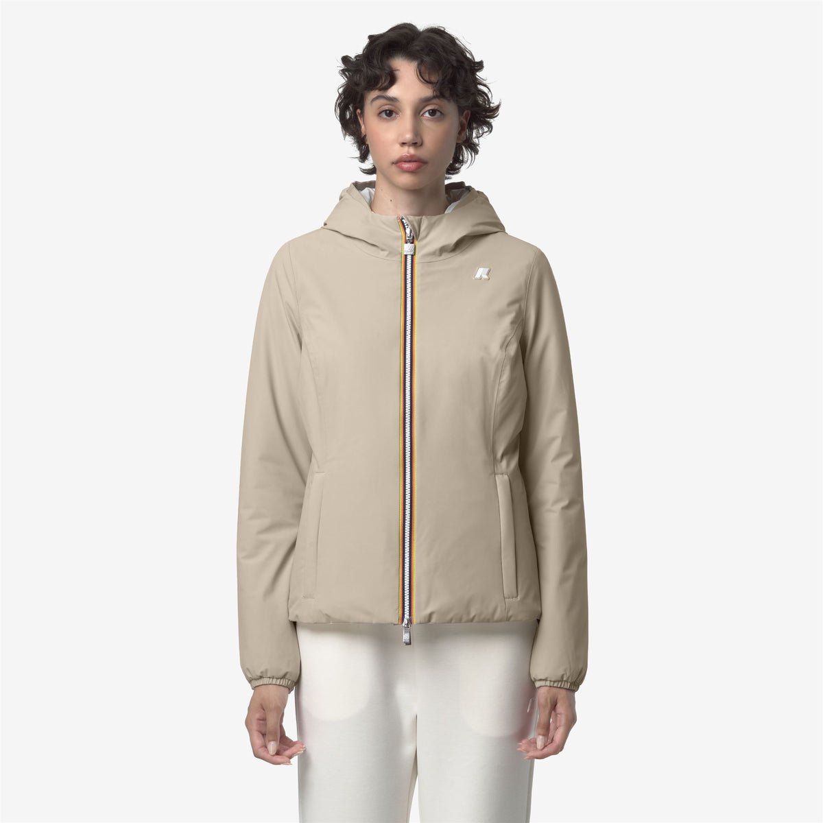 Jackets_WOMAN_LILY ST WARM DOUBLE_Short_Beige Cashmere - White Gardenia - Commercial 4