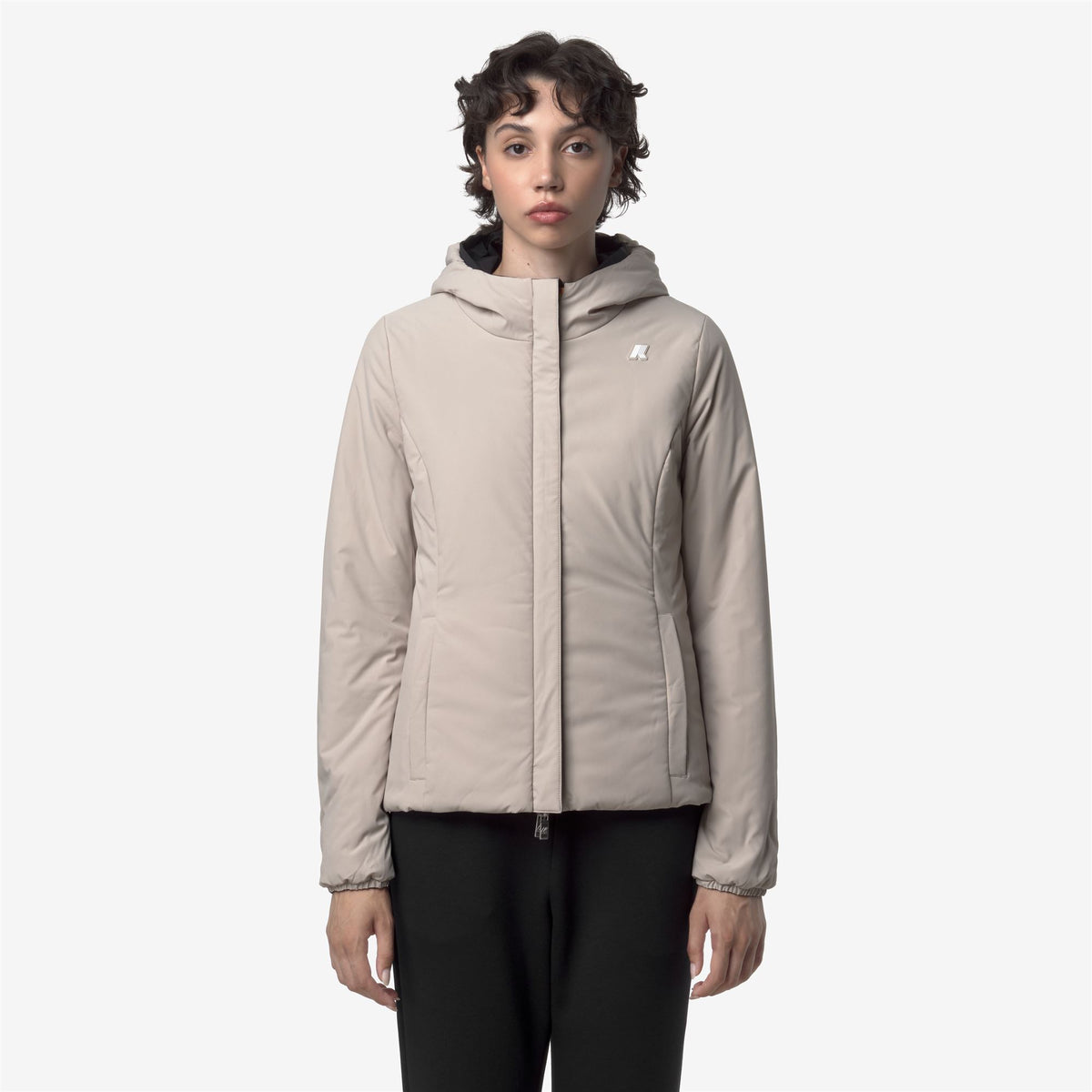 Jackets_WOMAN_LILY ST WARM DOUBLE_Short_Black Pure - Beige Cashmere - Commercial 7