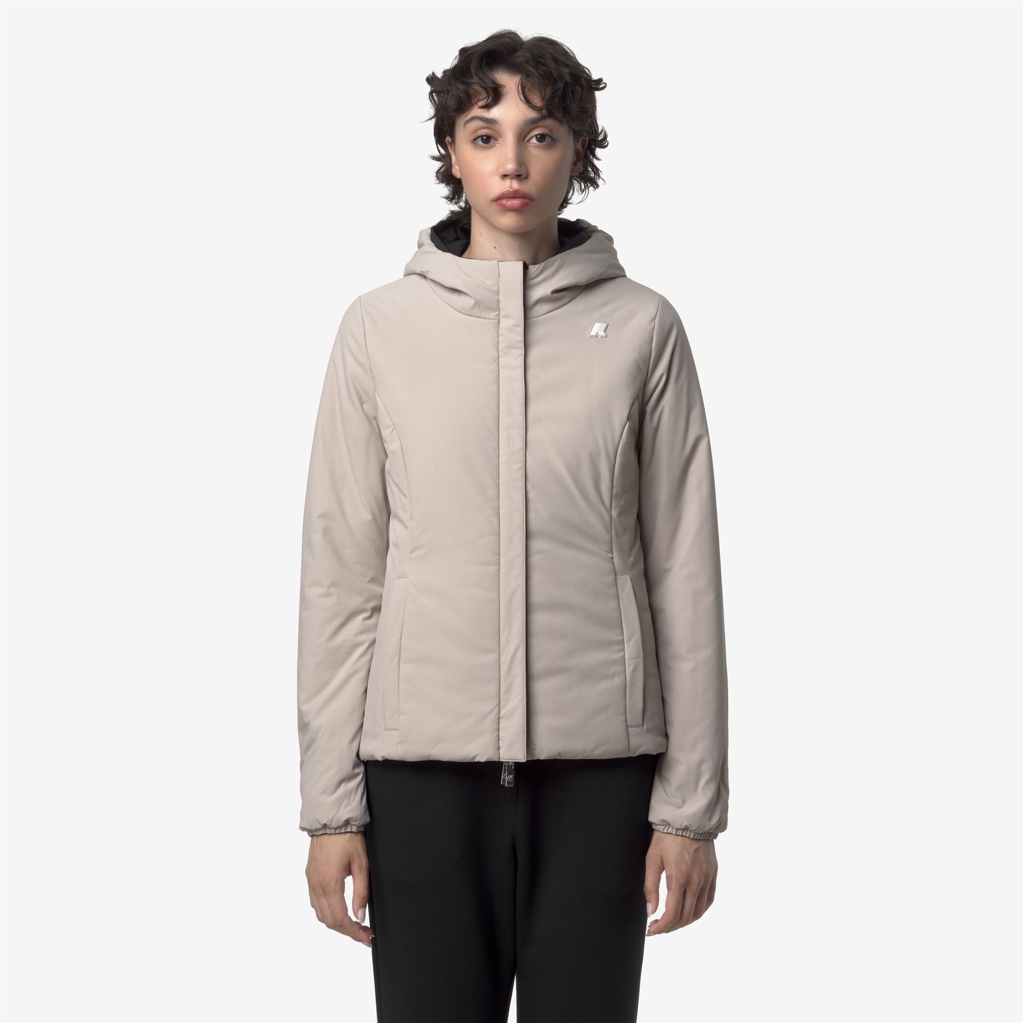 Jackets_WOMAN_LILY ST WARM DOUBLE_Short_Black Pure - Beige Cashmere - Commercial 7