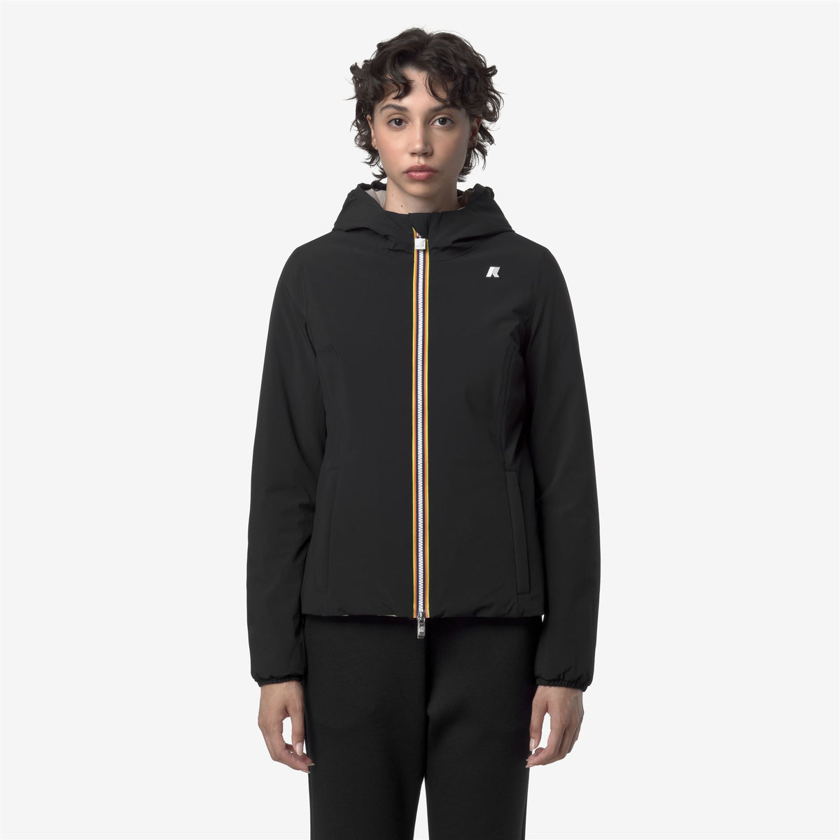 Jackets_WOMAN_LILY ST WARM DOUBLE_Short_Black Pure - Beige Cashmere - Commercial 3