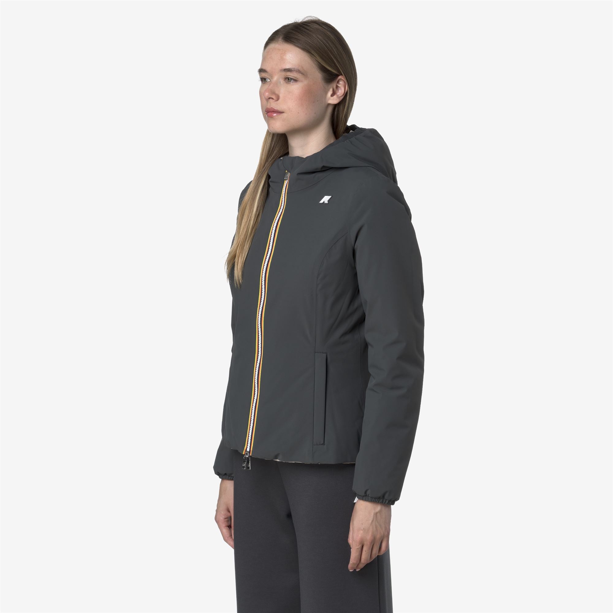 Jackets_WOMAN_LILY ST WARM DOUBLE_Short_Grey Shadow Dk - Beige Cashmere - Commercial 5