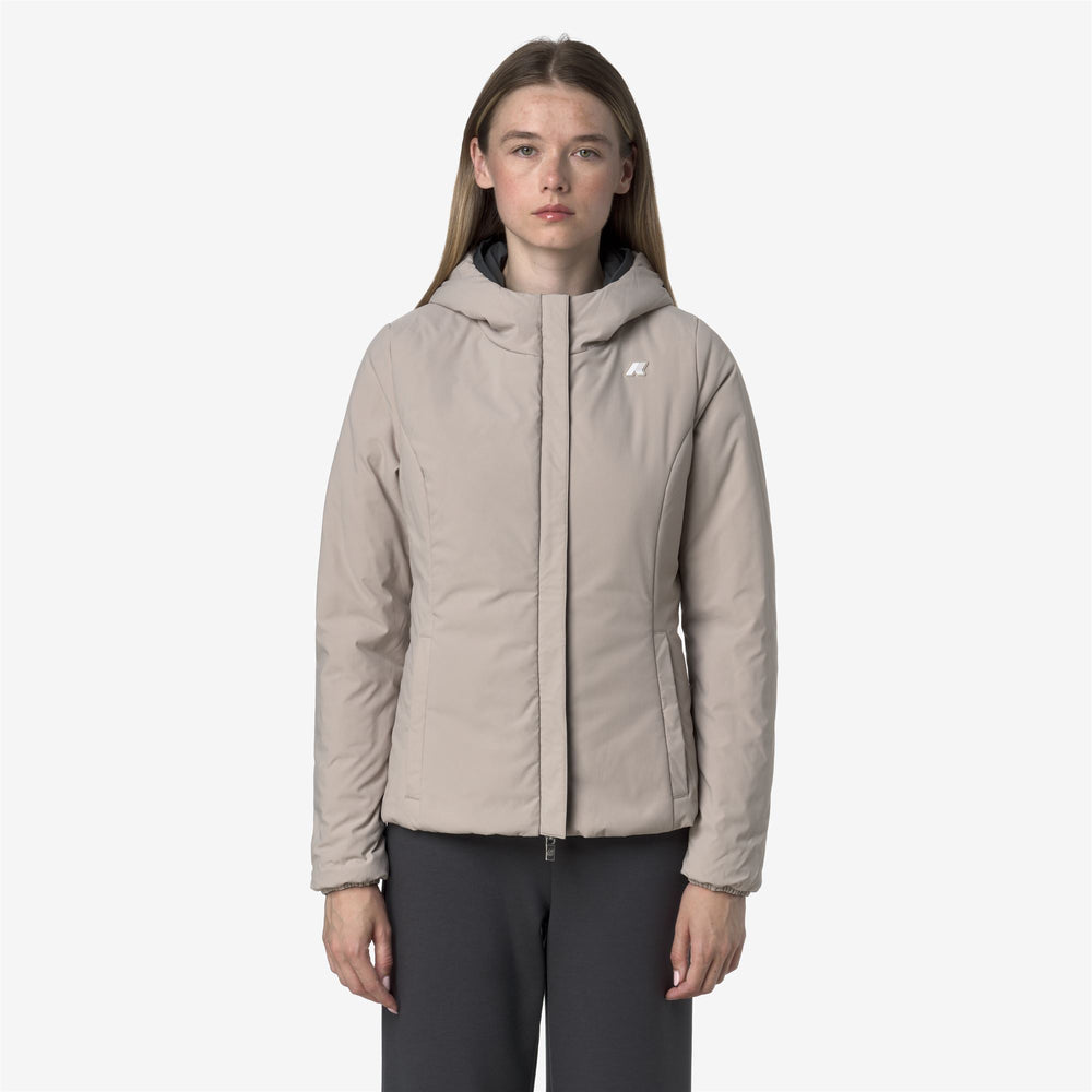 Grey Women's Reversible Short Jacket with Waterproof Design 02