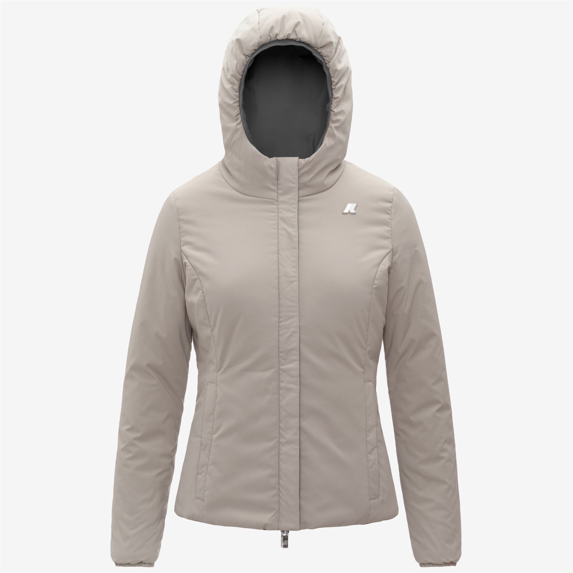 Jackets_WOMAN_LILY ST WARM DOUBLE_Short_Grey Shadow Dk - Beige Cashmere - Commercial 2