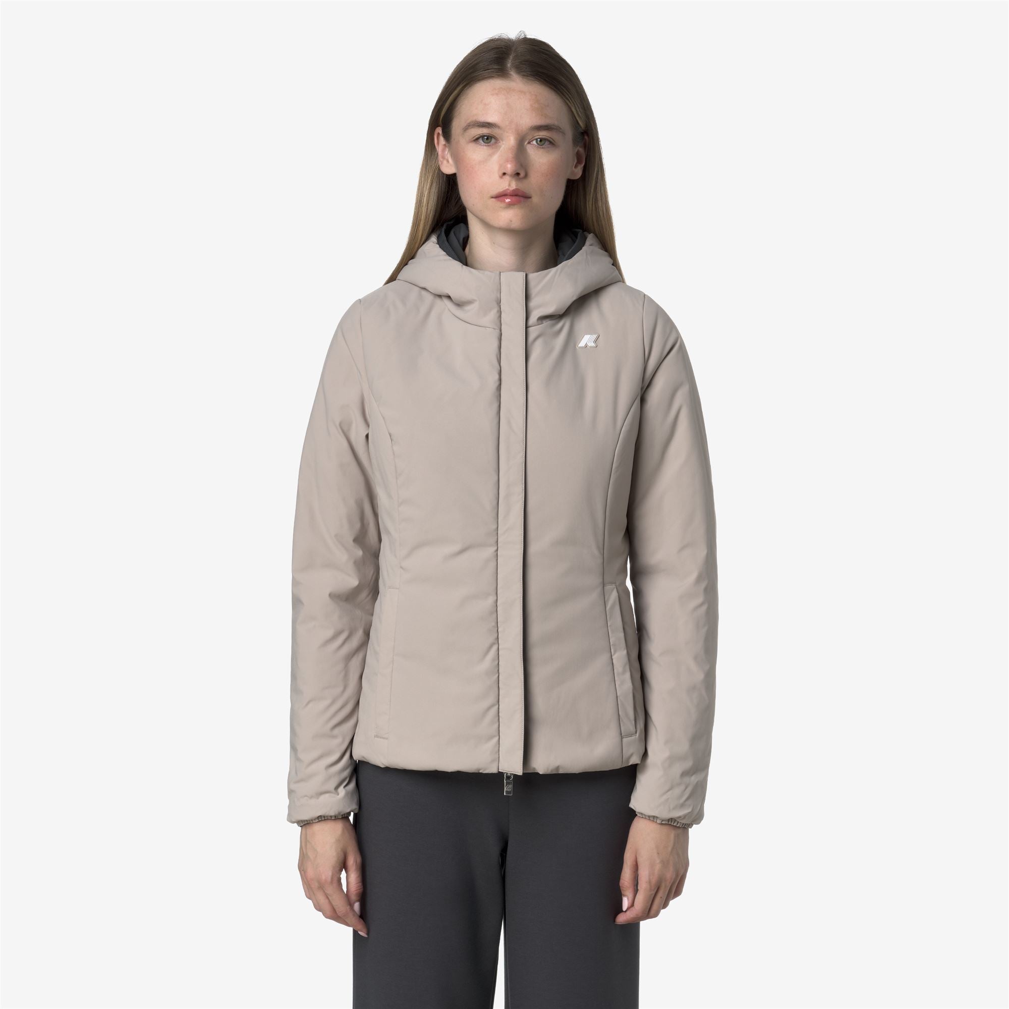 Jackets_WOMAN_LILY ST WARM DOUBLE_Short_Grey Shadow Dk - Beige Cashmere - Commercial 7