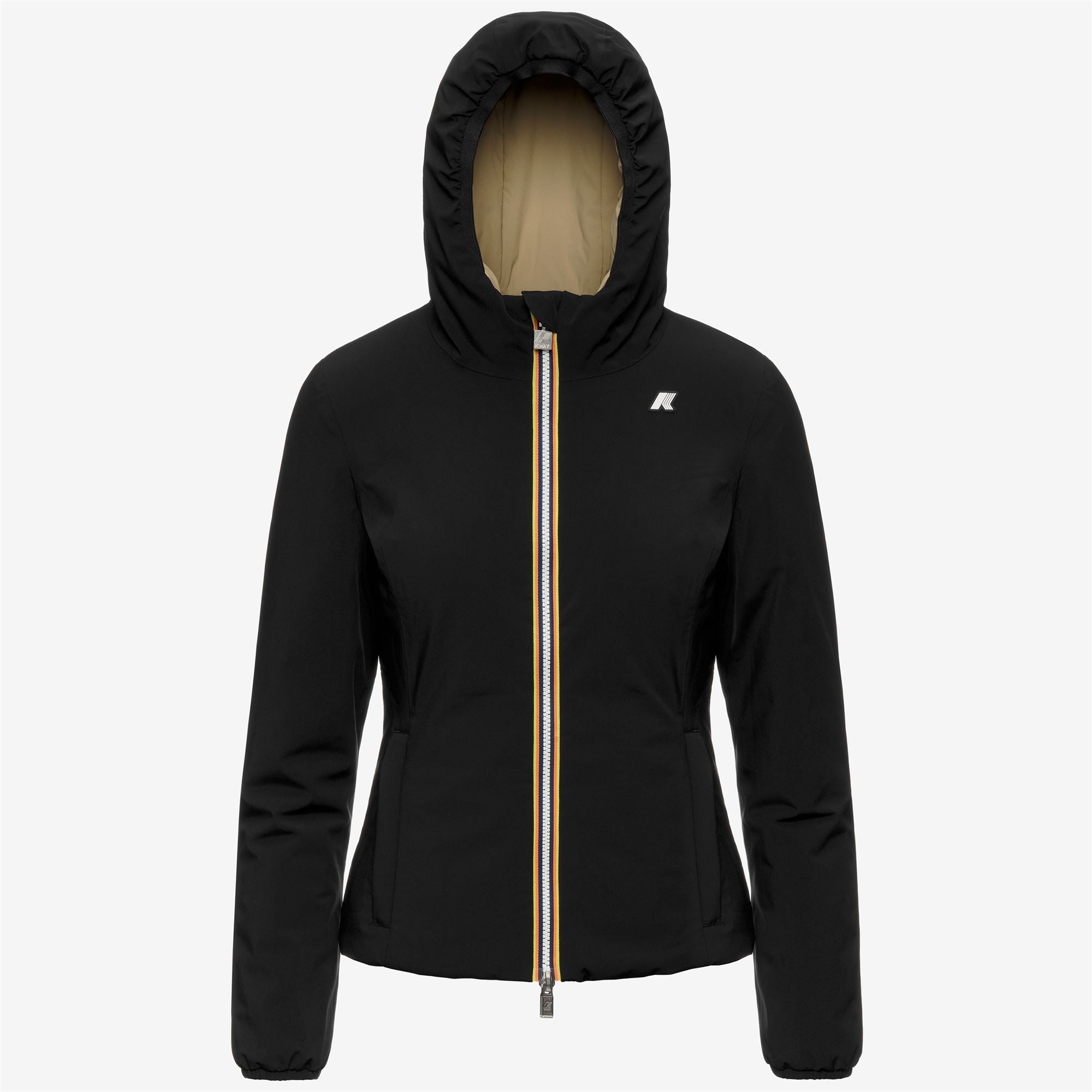 Jackets_Woman_LILY ST WARM DOUBLE_Short_Black Pure - Beige Khaki - Commercial 1