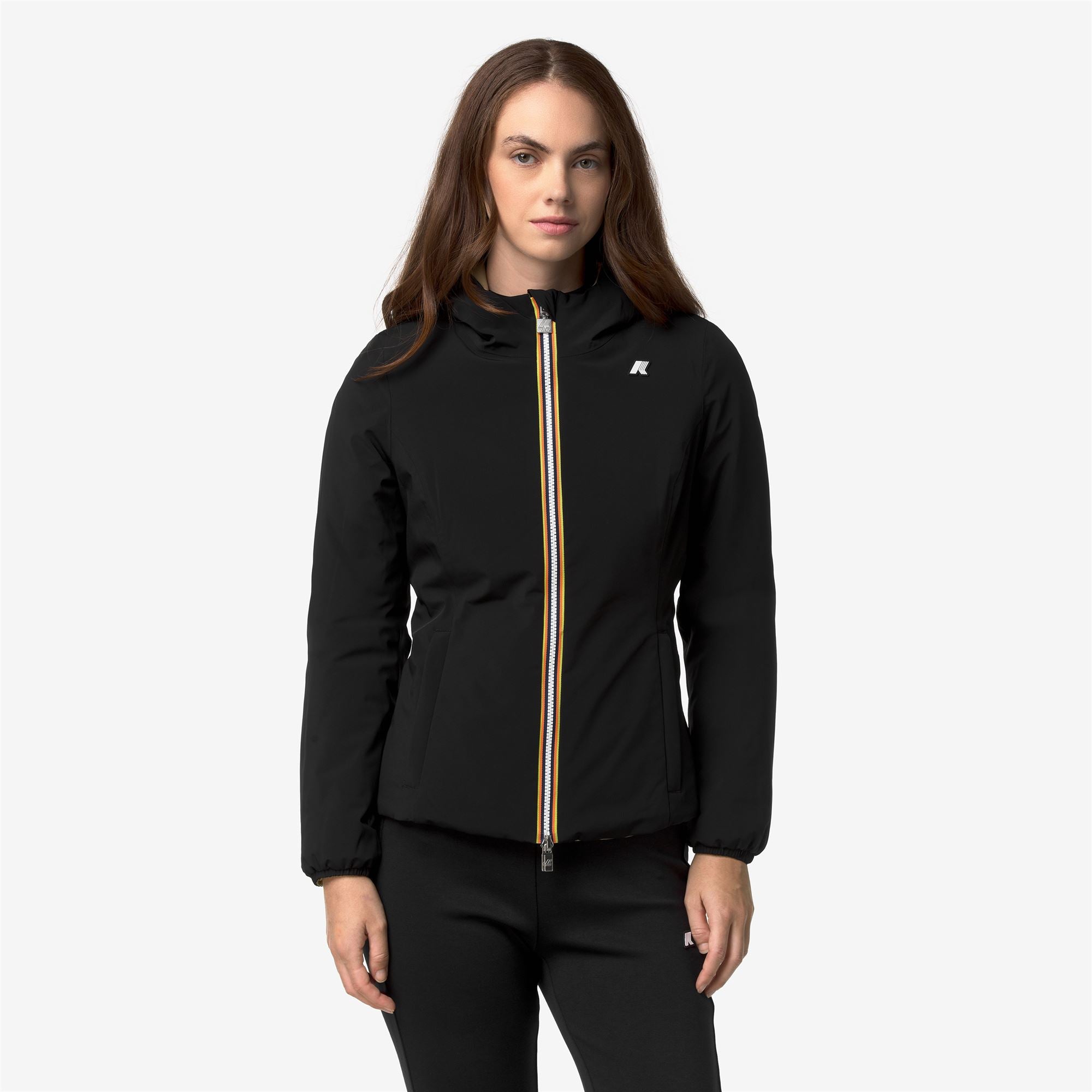 Jackets_Woman_LILY ST WARM DOUBLE_Short_Black Pure - Beige Khaki - Commercial 4