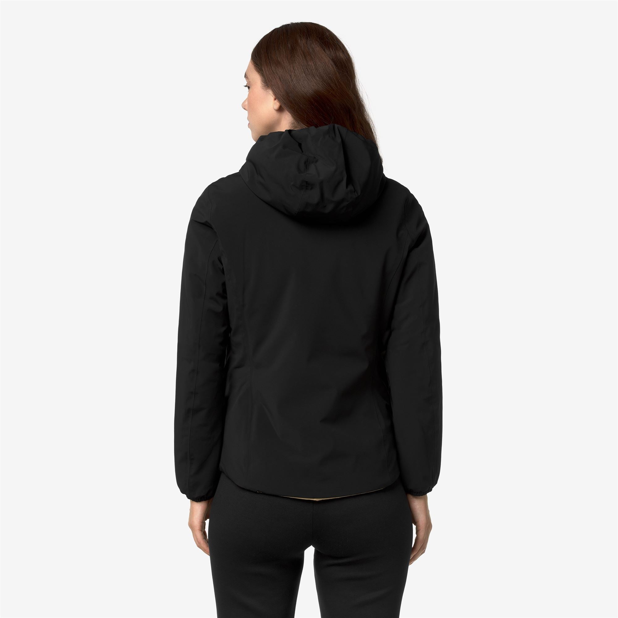 Jackets_Woman_LILY ST WARM DOUBLE_Short_Black Pure - Beige Khaki - Commercial 6