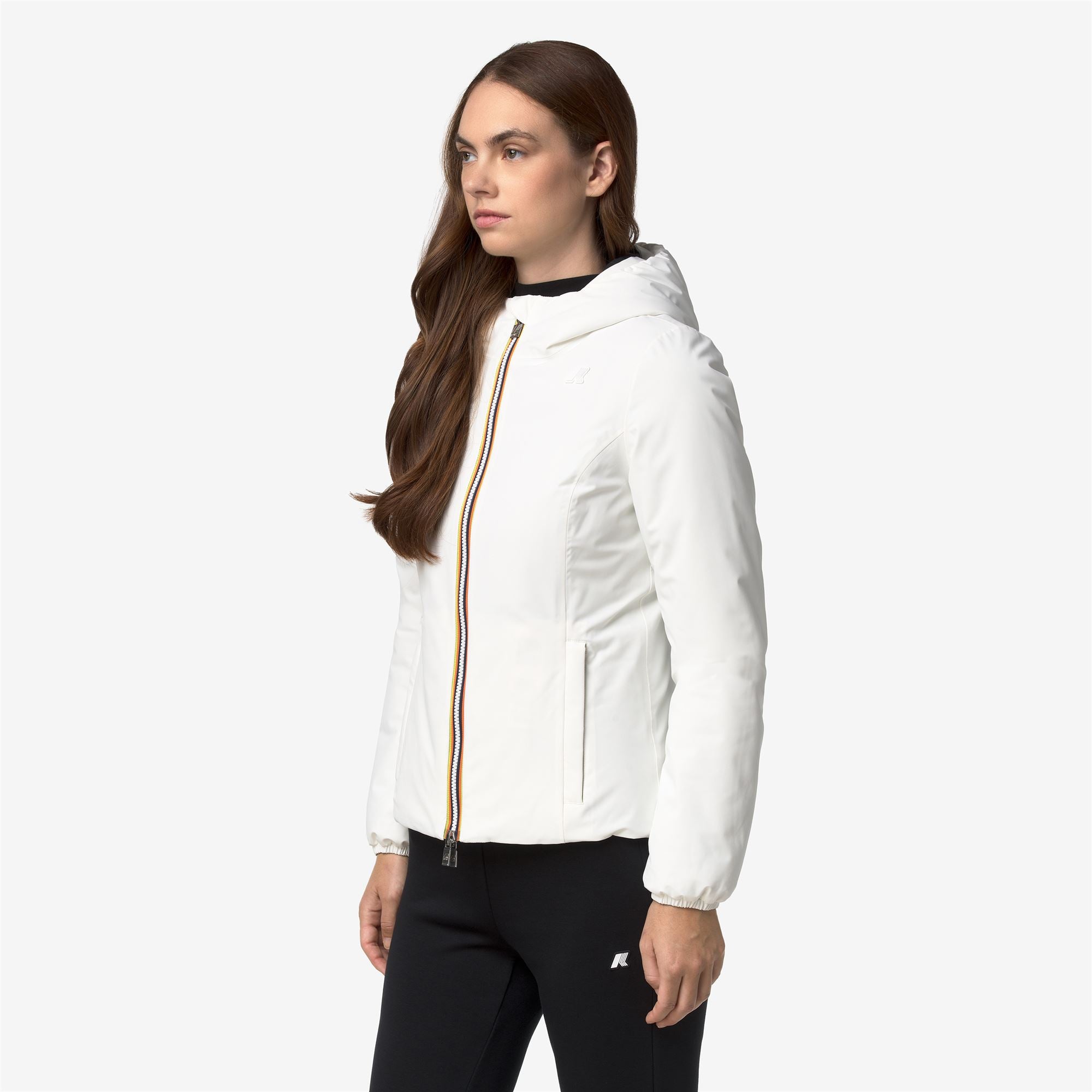 Jackets_Woman_LILY ST WARM DOUBLE_Short_White Natural - Black Pure - Commercial 5