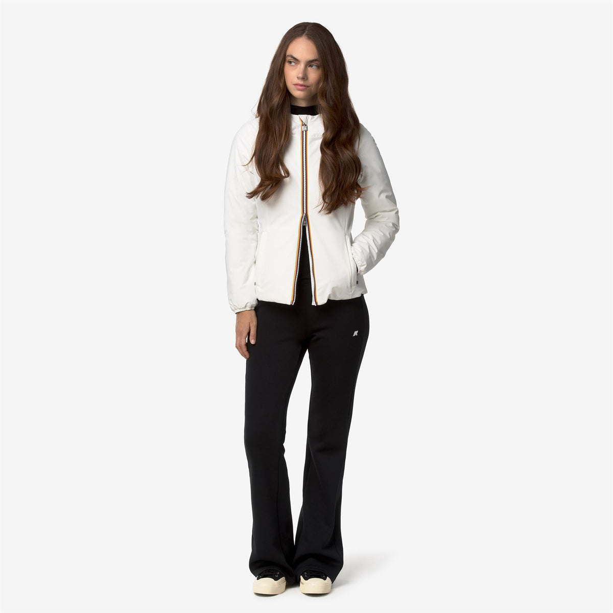 Jackets_Woman_LILY ST WARM DOUBLE_Short_White Natural - Black Pure - Commercial 7
