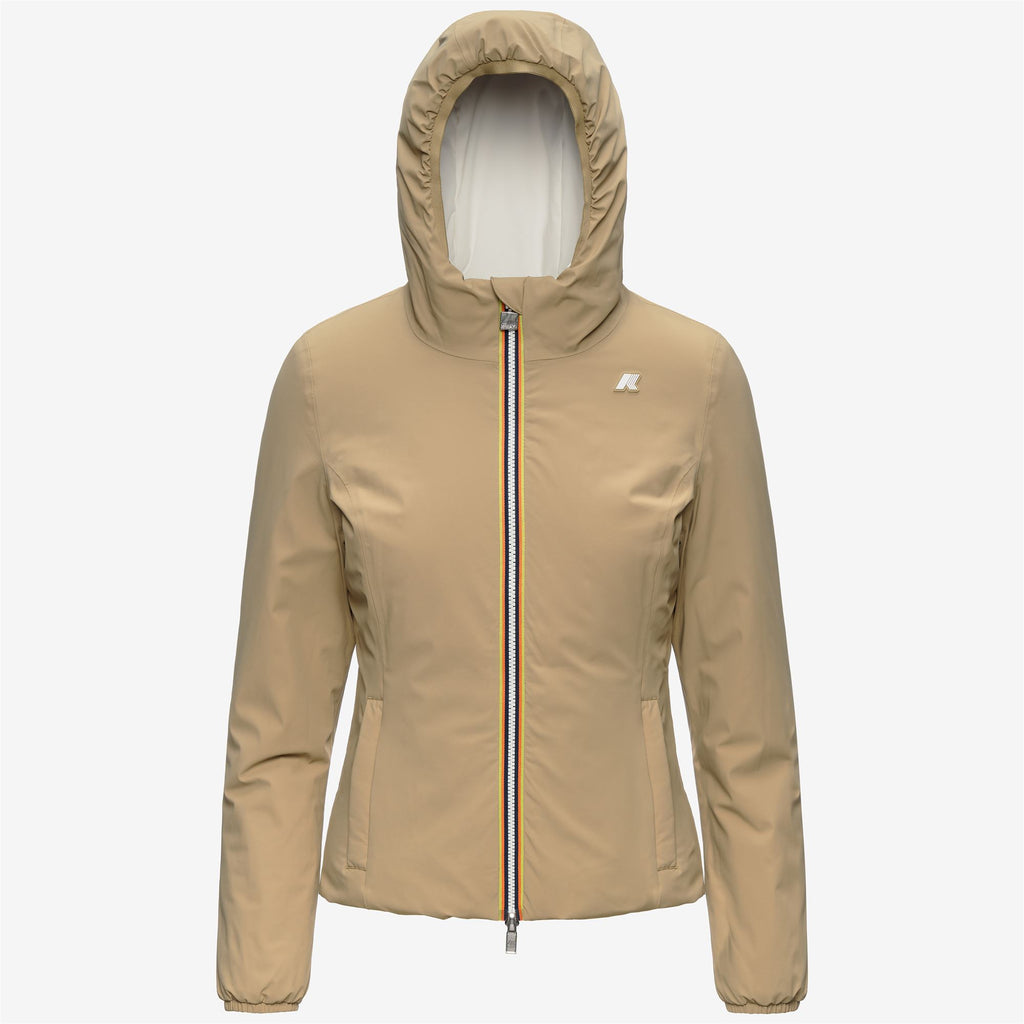Jackets_Woman_LILY ST WARM DOUBLE_Short_Beige Khaki - White Natural - Commercial 1