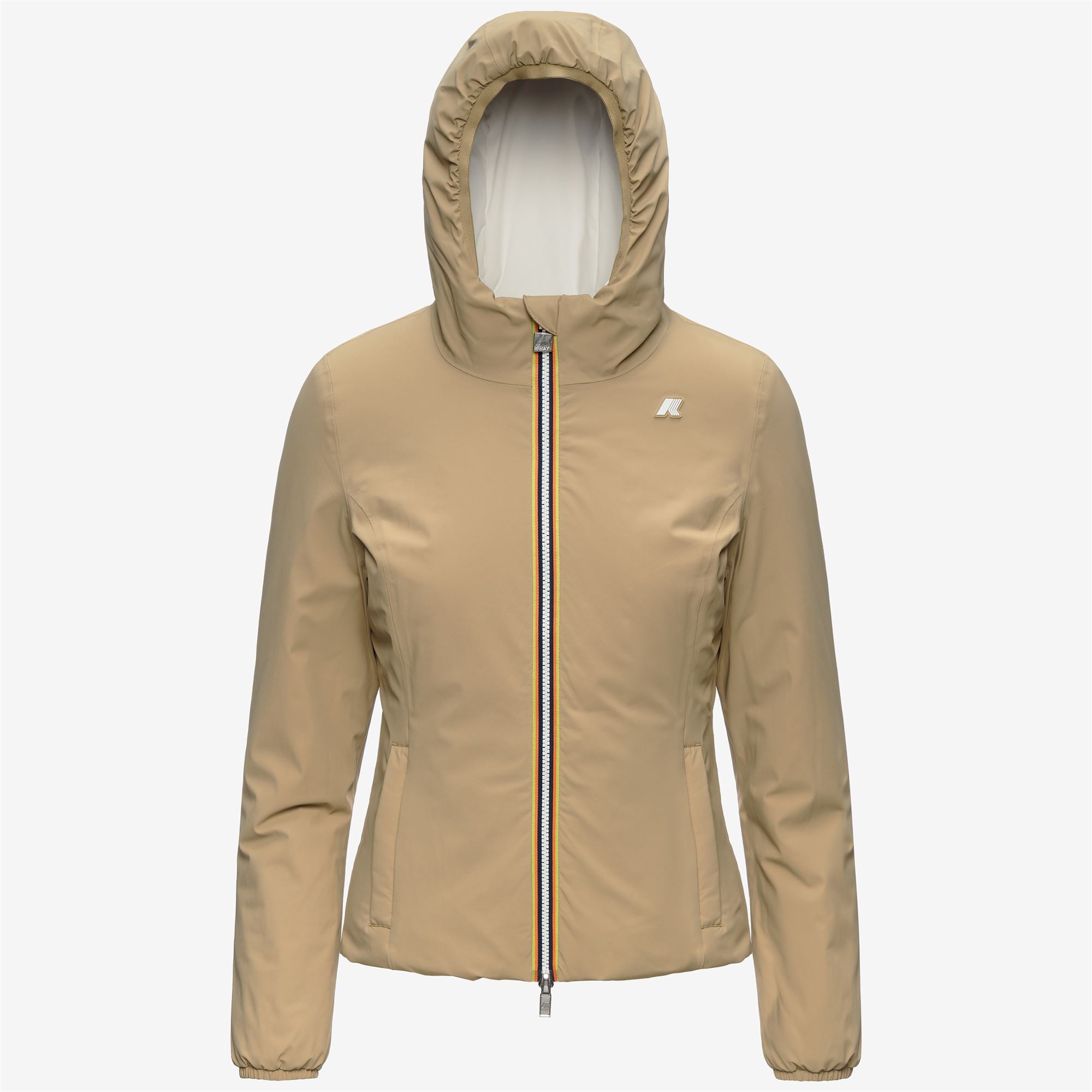 Jackets_Woman_LILY ST WARM DOUBLE_Short_Beige Khaki - White Natural - Commercial 1