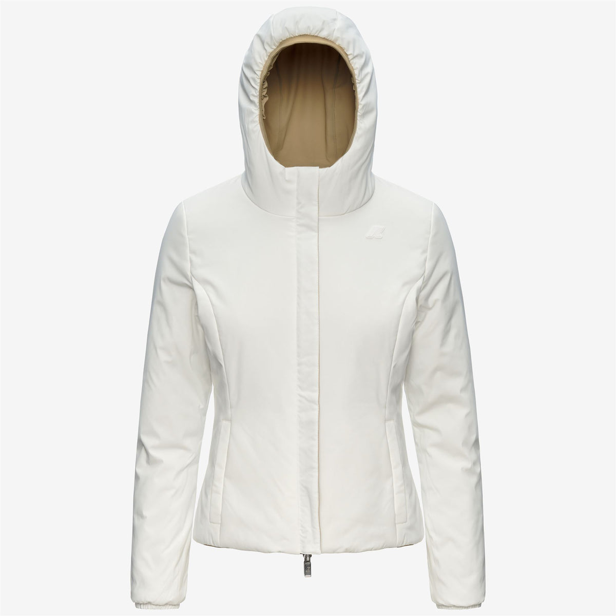 Jackets_Woman_LILY ST WARM DOUBLE_Short_Beige Khaki - White Natural - Commercial 2