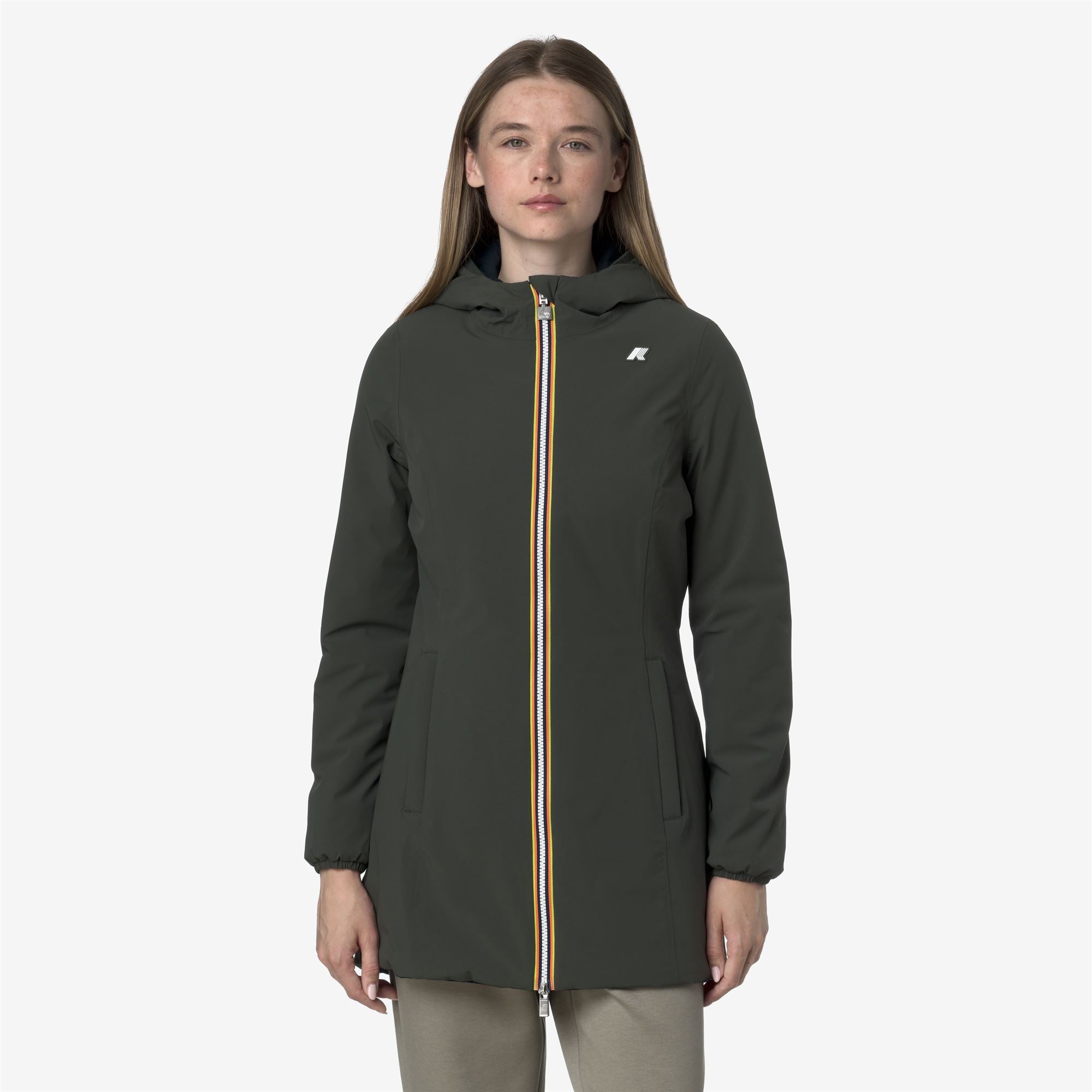 Jackets_WOMAN_DENISE ST WARM DOUBLE_Mid_GREEN BLACKISH  - Blue Depth - Commercial 4