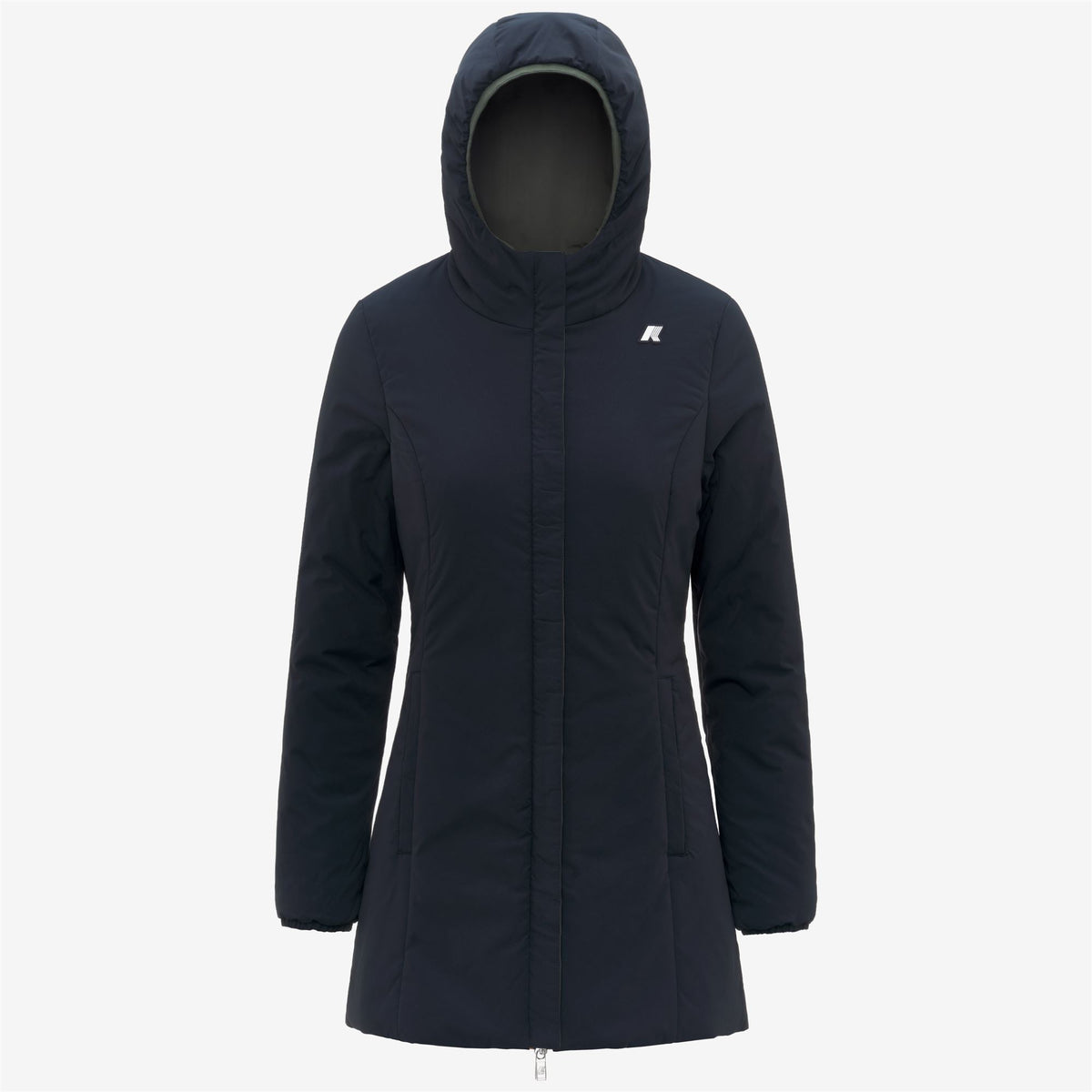 Jackets_WOMAN_DENISE ST WARM DOUBLE_Mid_GREEN BLACKISH  - Blue Depth - Commercial 2