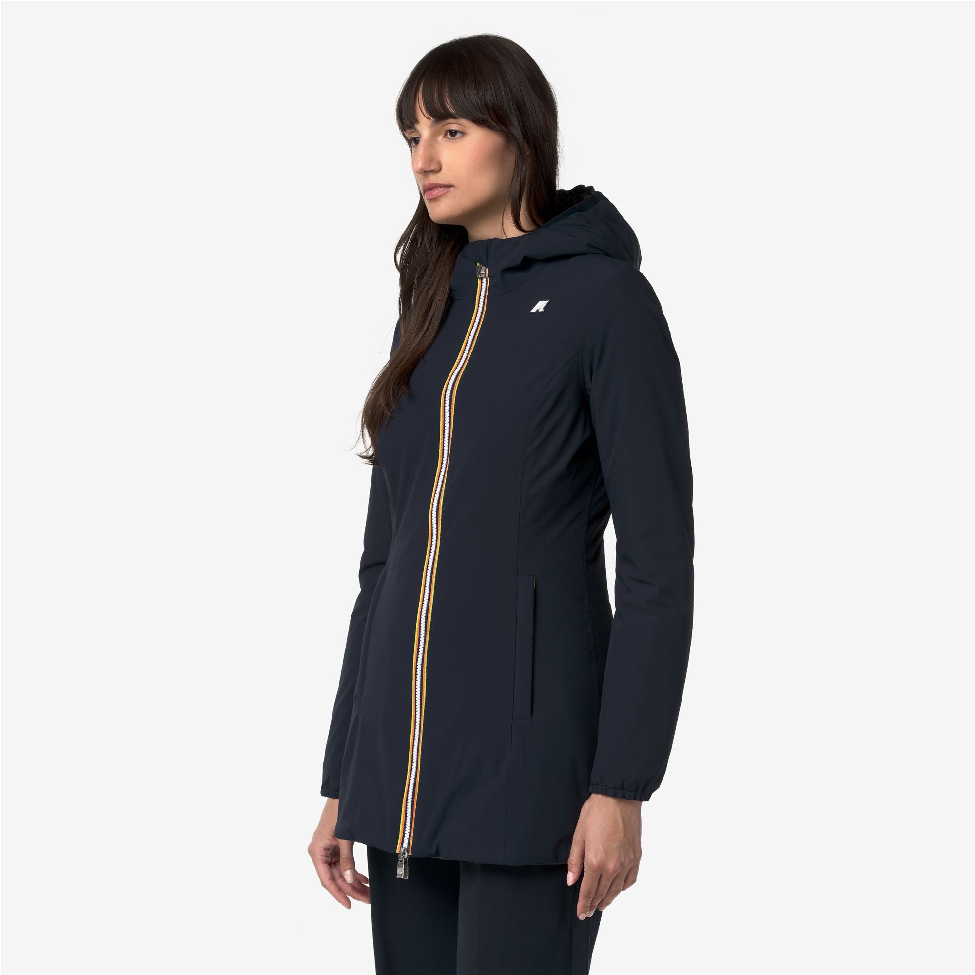 Jackets_Woman_DENISE ST WARM DOUBLE_Mid_Blue Depth - GREEN BLACKISH - Commercial 5