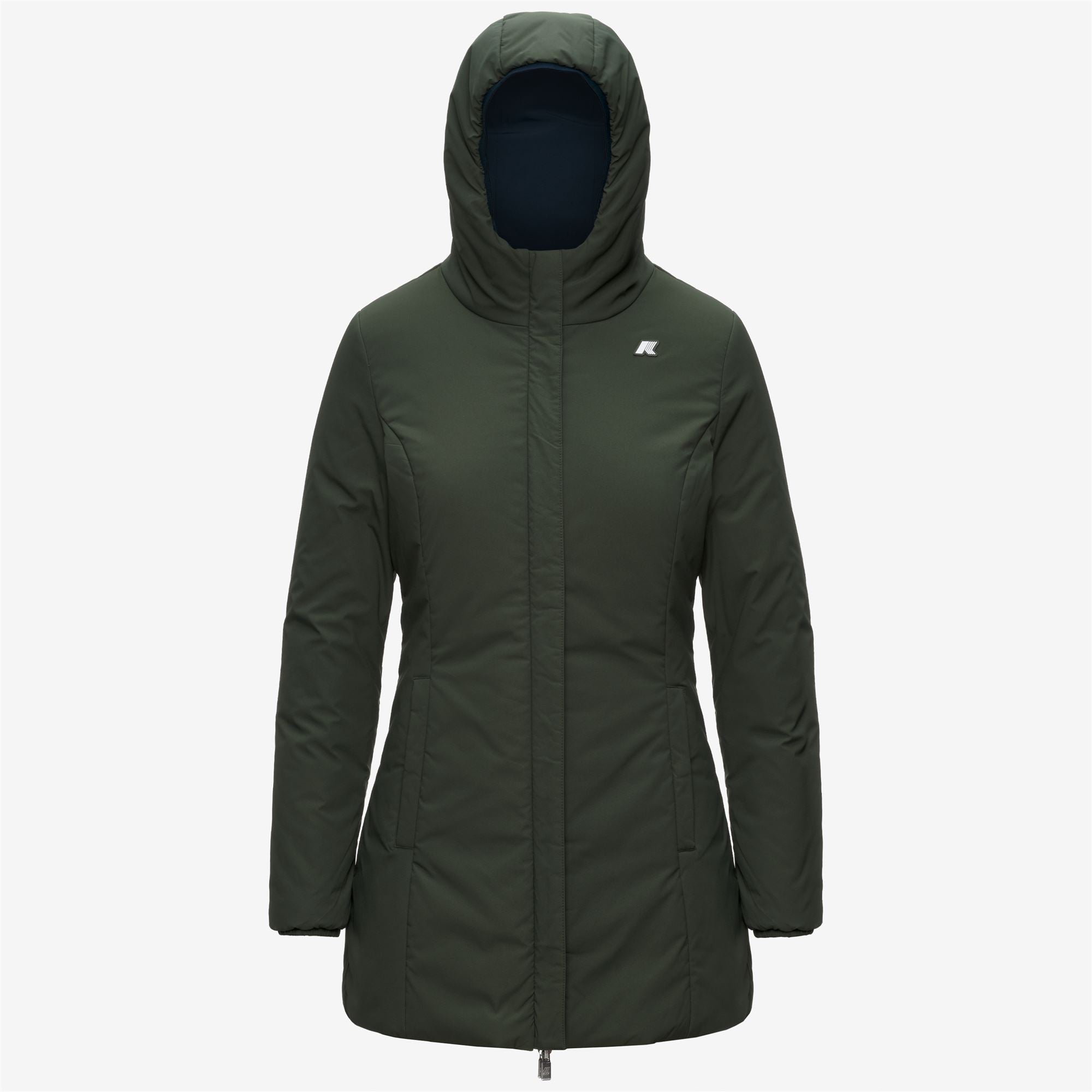 Jackets_Woman_DENISE ST WARM DOUBLE_Mid_Blue Depth - GREEN BLACKISH - Commercial 2