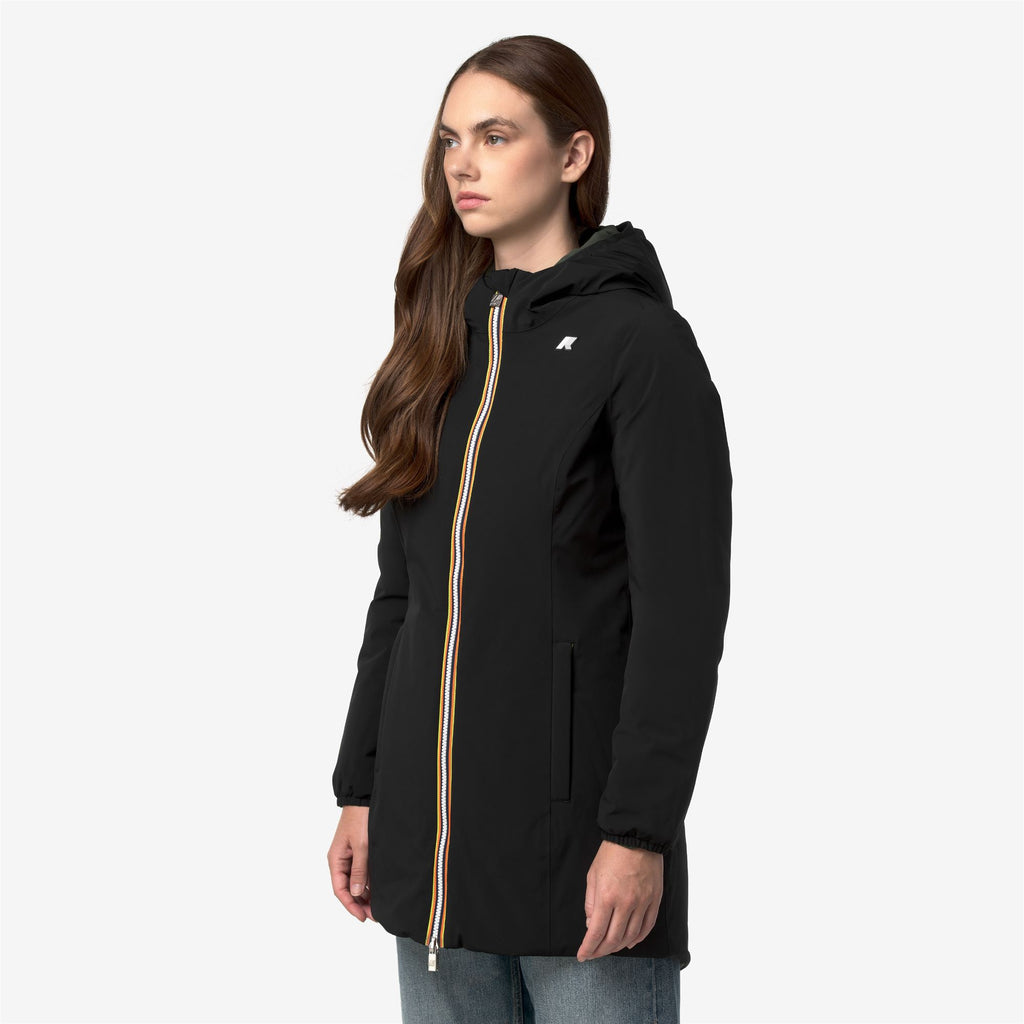 Jackets_Woman_DENISE ST WARM DOUBLE_Mid_Black Pure - GREEN BLACKISH - Commercial 5