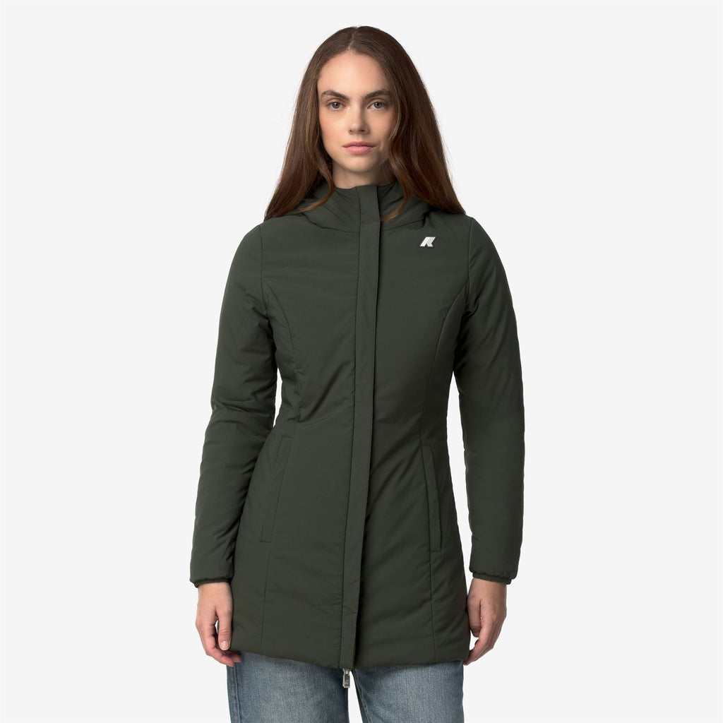 Jackets_Woman_DENISE ST WARM DOUBLE_Mid_Black Pure - GREEN BLACKISH - Commercial 3