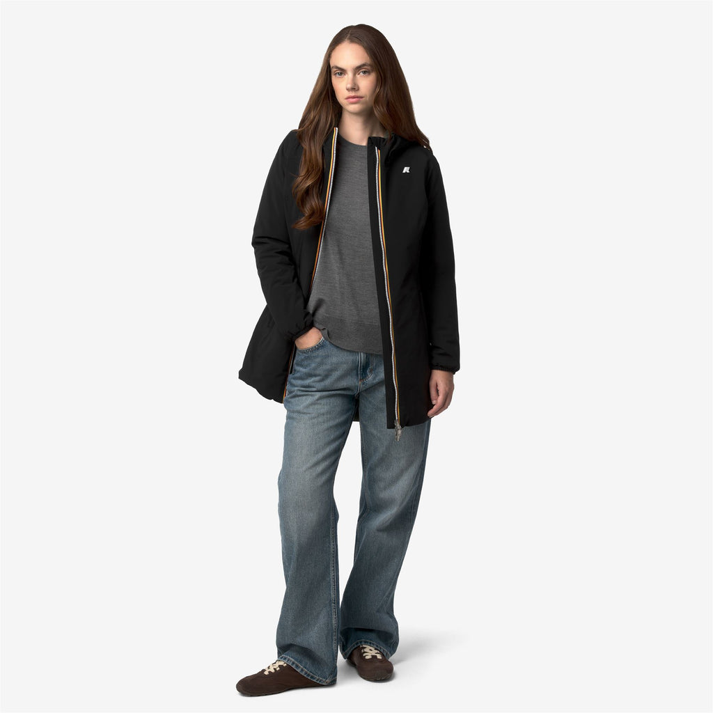 Jackets_Woman_DENISE ST WARM DOUBLE_Mid_Black Pure - GREEN BLACKISH - Commercial 7