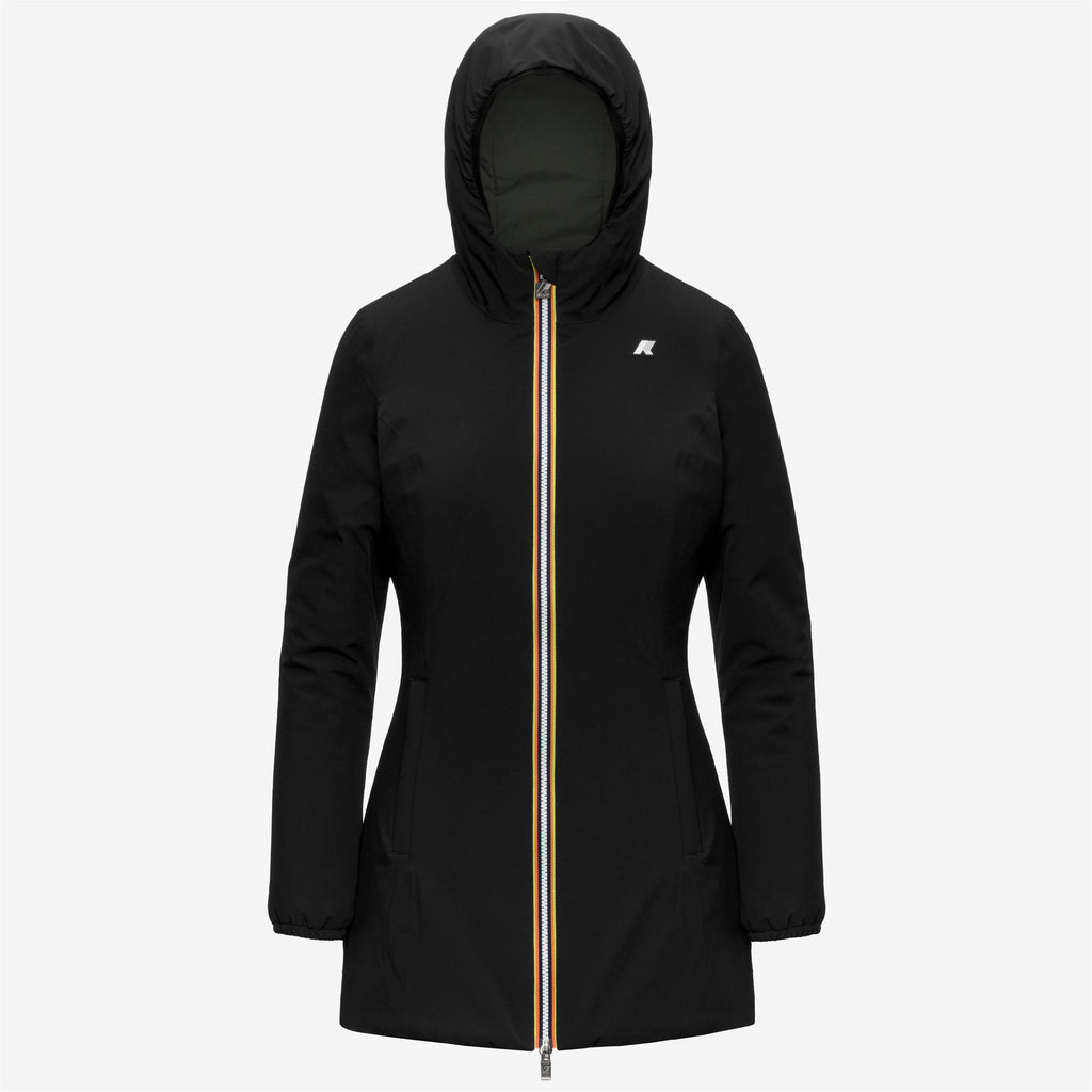 Jackets_Woman_DENISE ST WARM DOUBLE_Mid_Black Pure - GREEN BLACKISH - Commercial 1