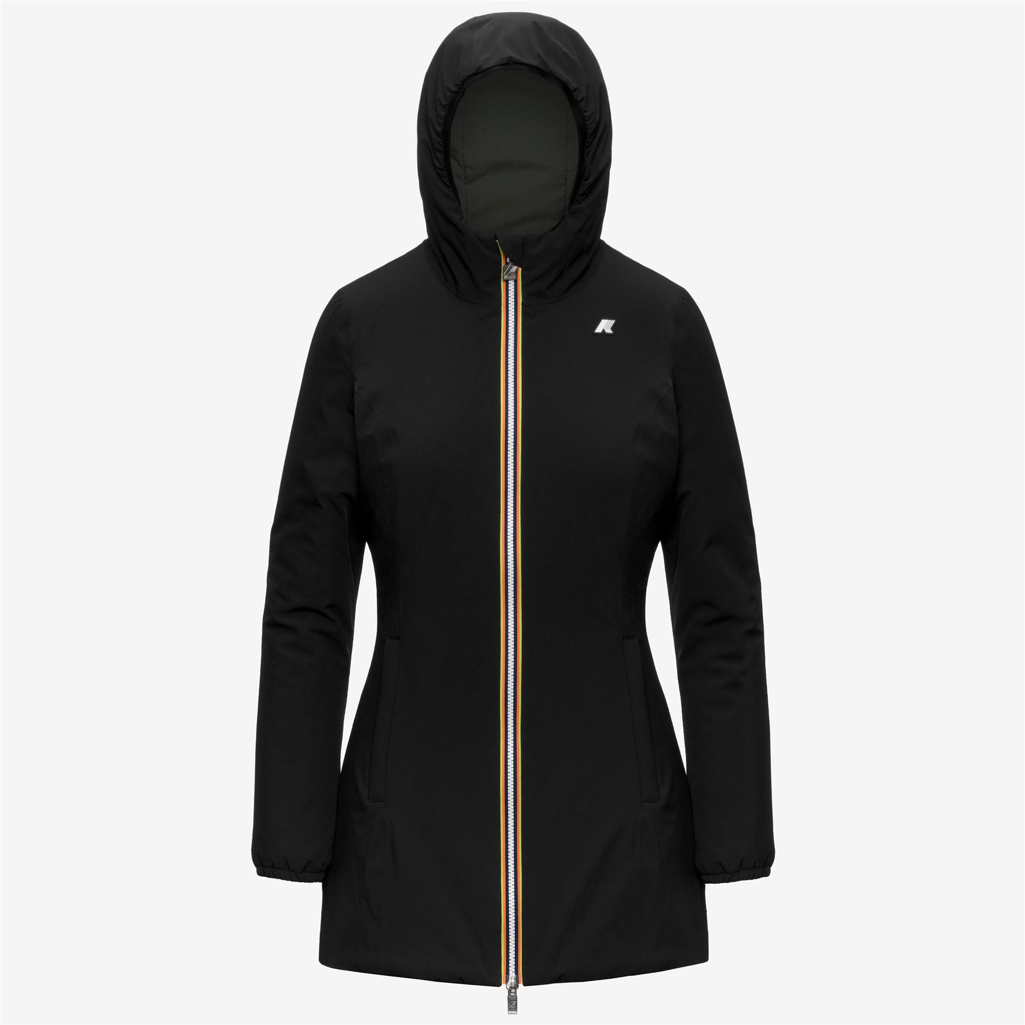 Jackets_Woman_DENISE ST WARM DOUBLE_Mid_Black Pure - GREEN BLACKISH - Commercial 1