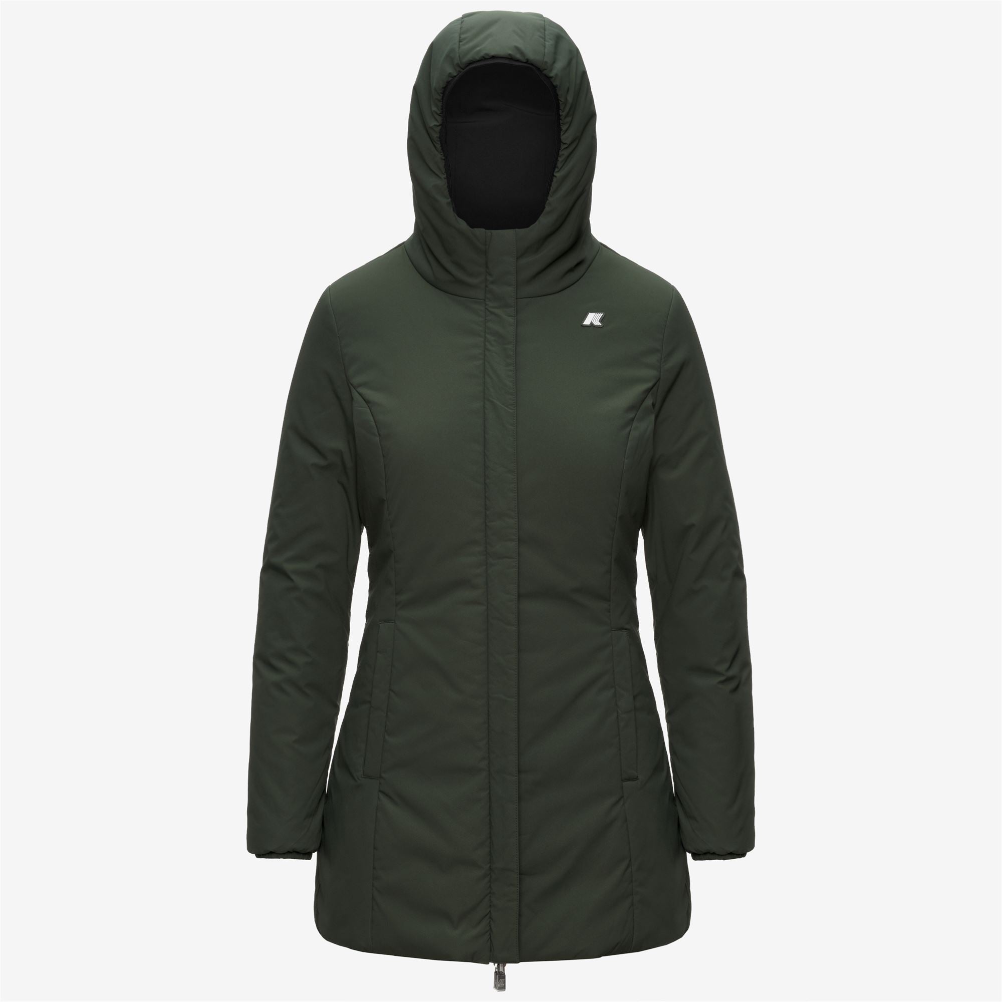 Jackets_Woman_DENISE ST WARM DOUBLE_Mid_Black Pure - GREEN BLACKISH - Commercial 2
